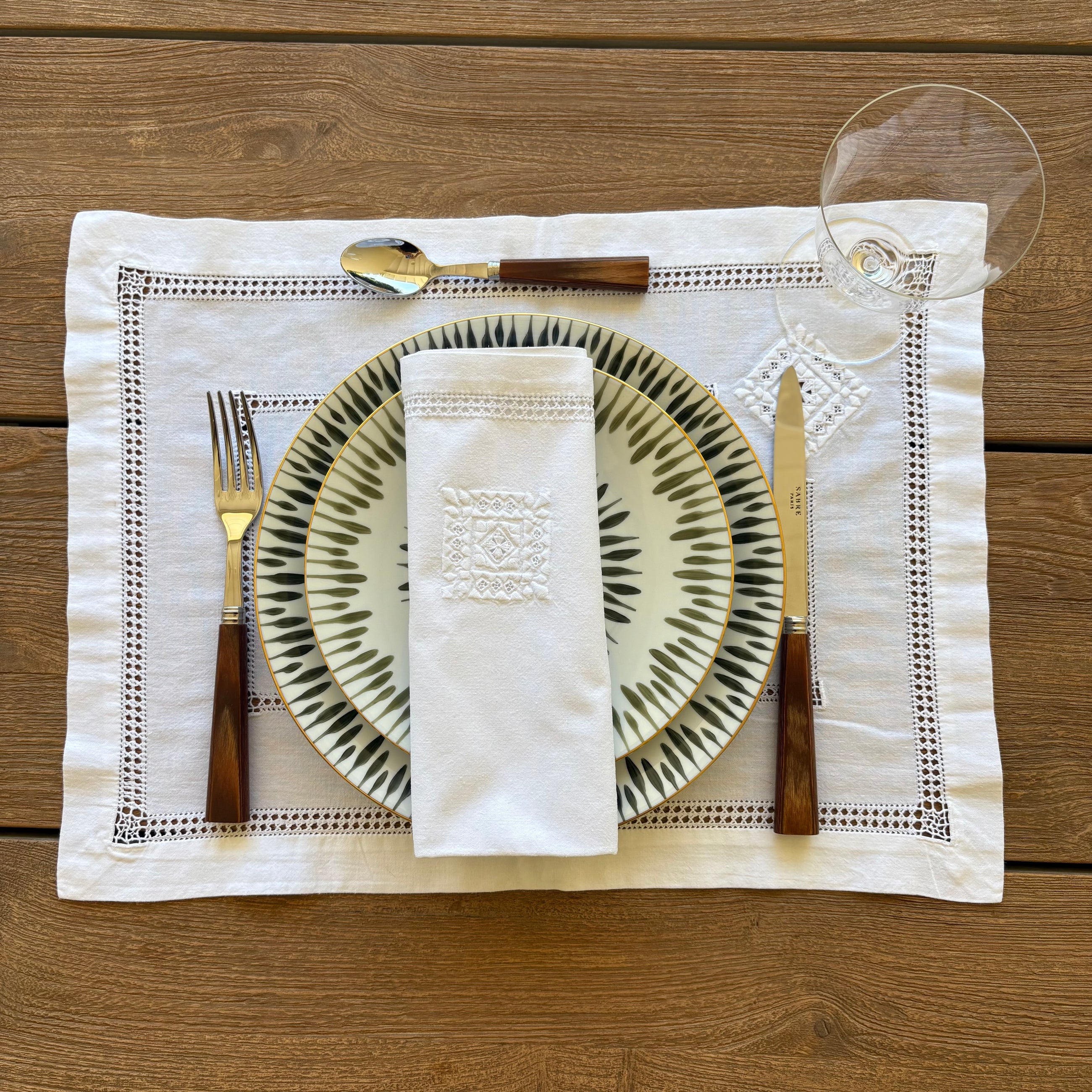 SERVIETTE FLAMME ROSE - LOT DE 12