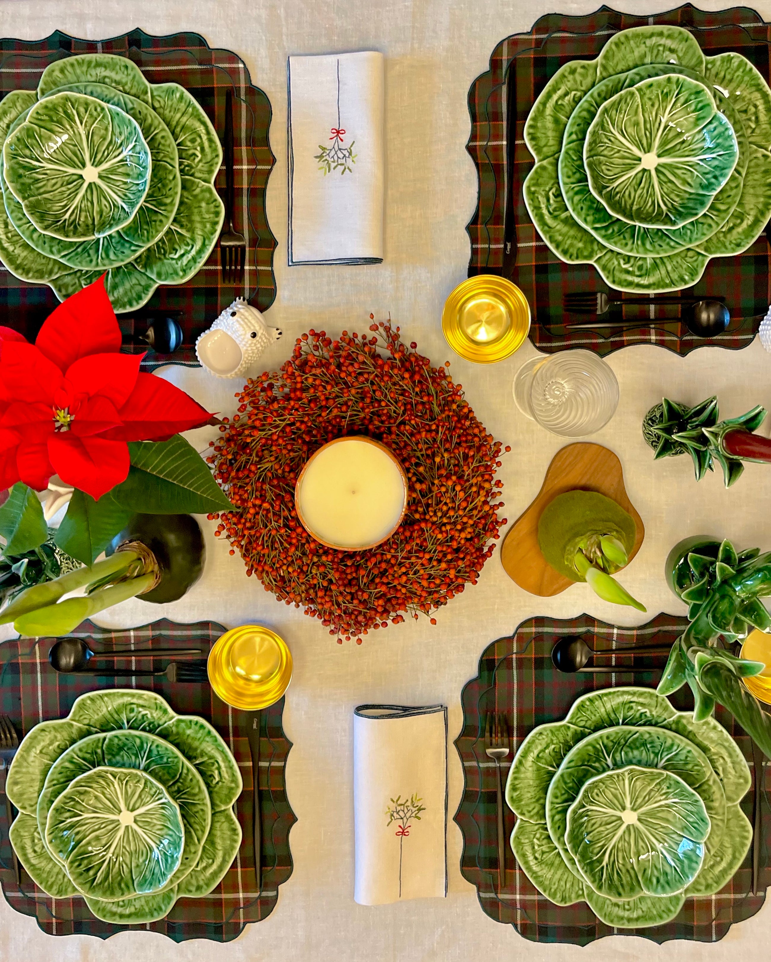 FRUIT PLATE CABBAGE - SET OF 4