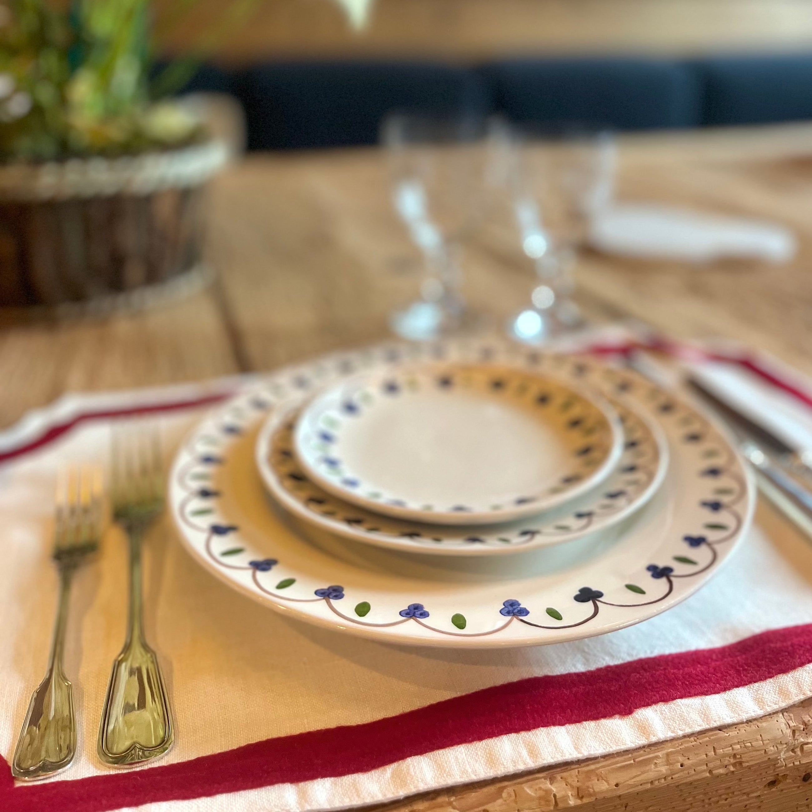 NAPKIN MAJORQUE RED - SET OF 4