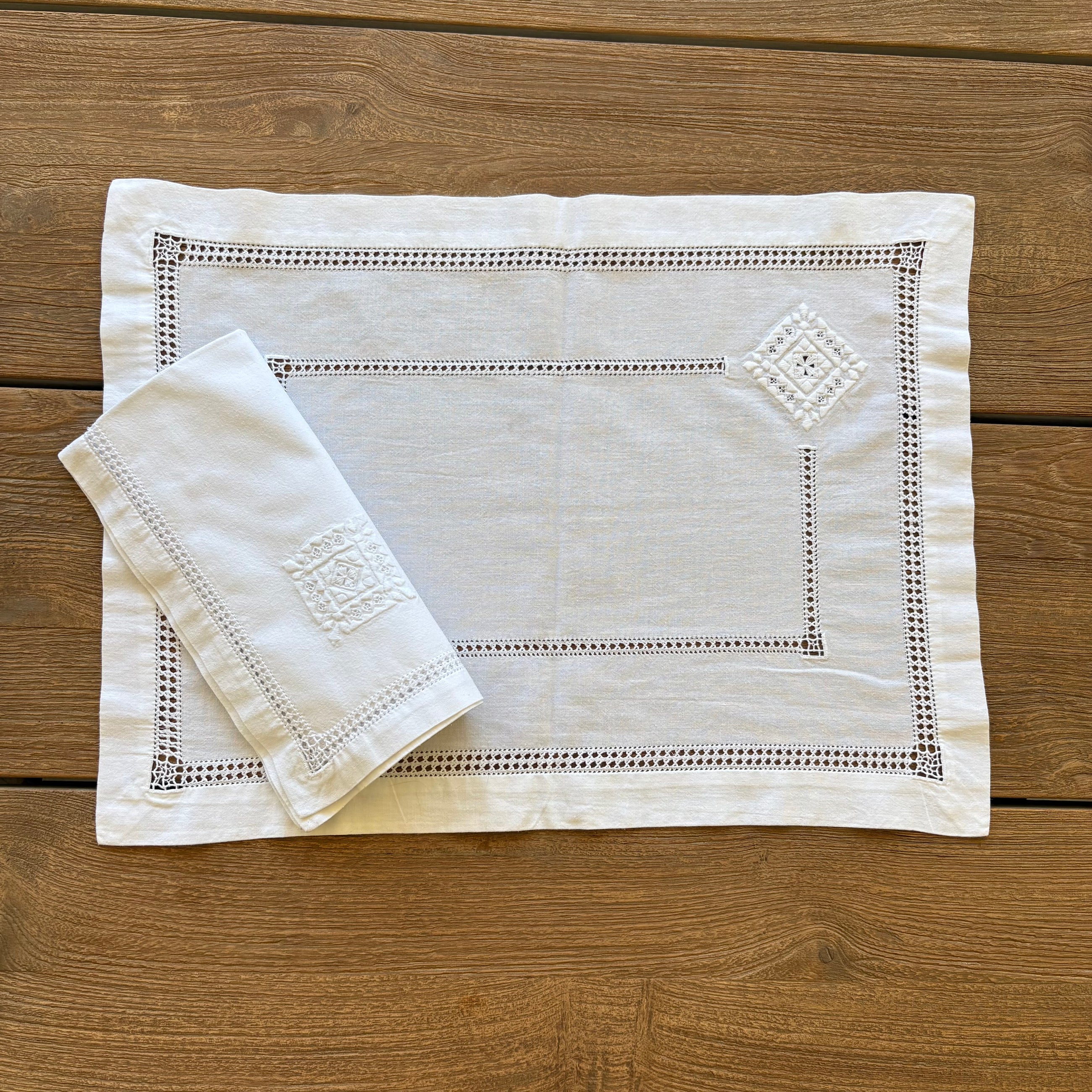 SERVIETTE FLAMME ROSE - LOT DE 12