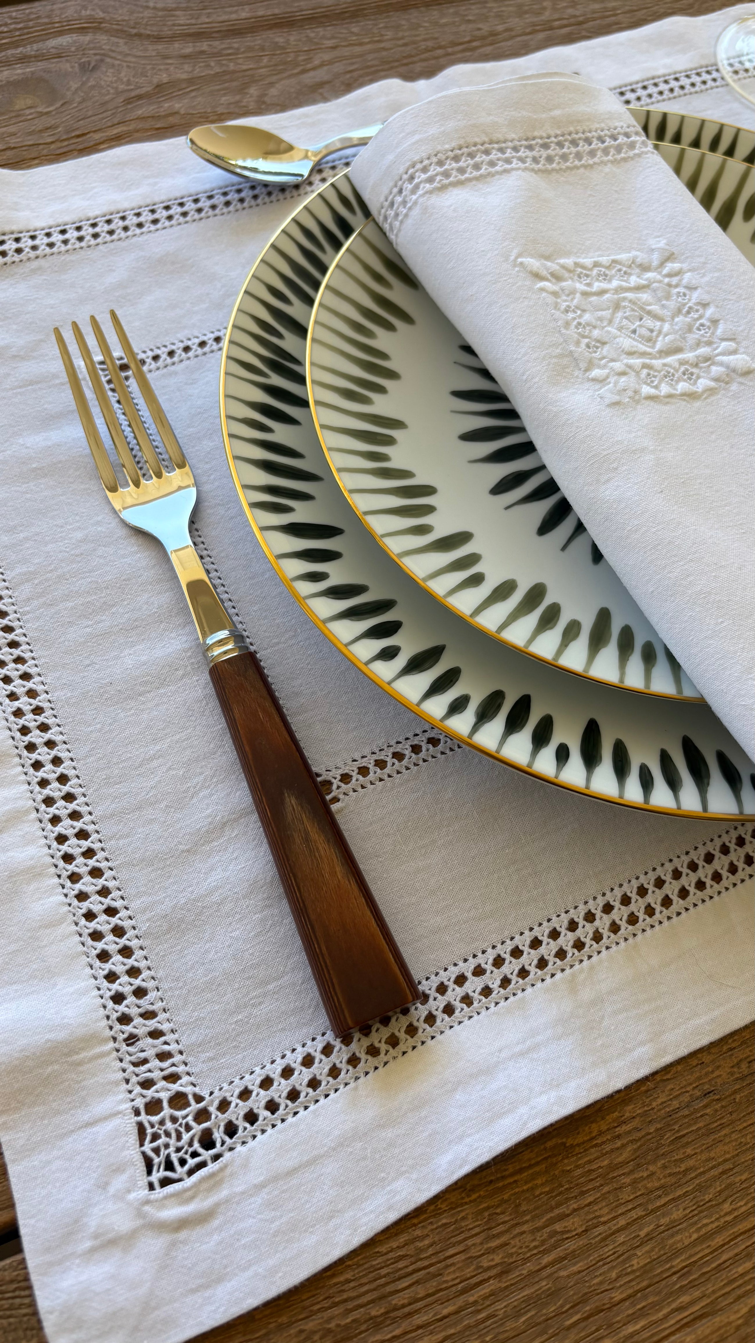 SERVIETTE FLAMME ROSE - LOT DE 12