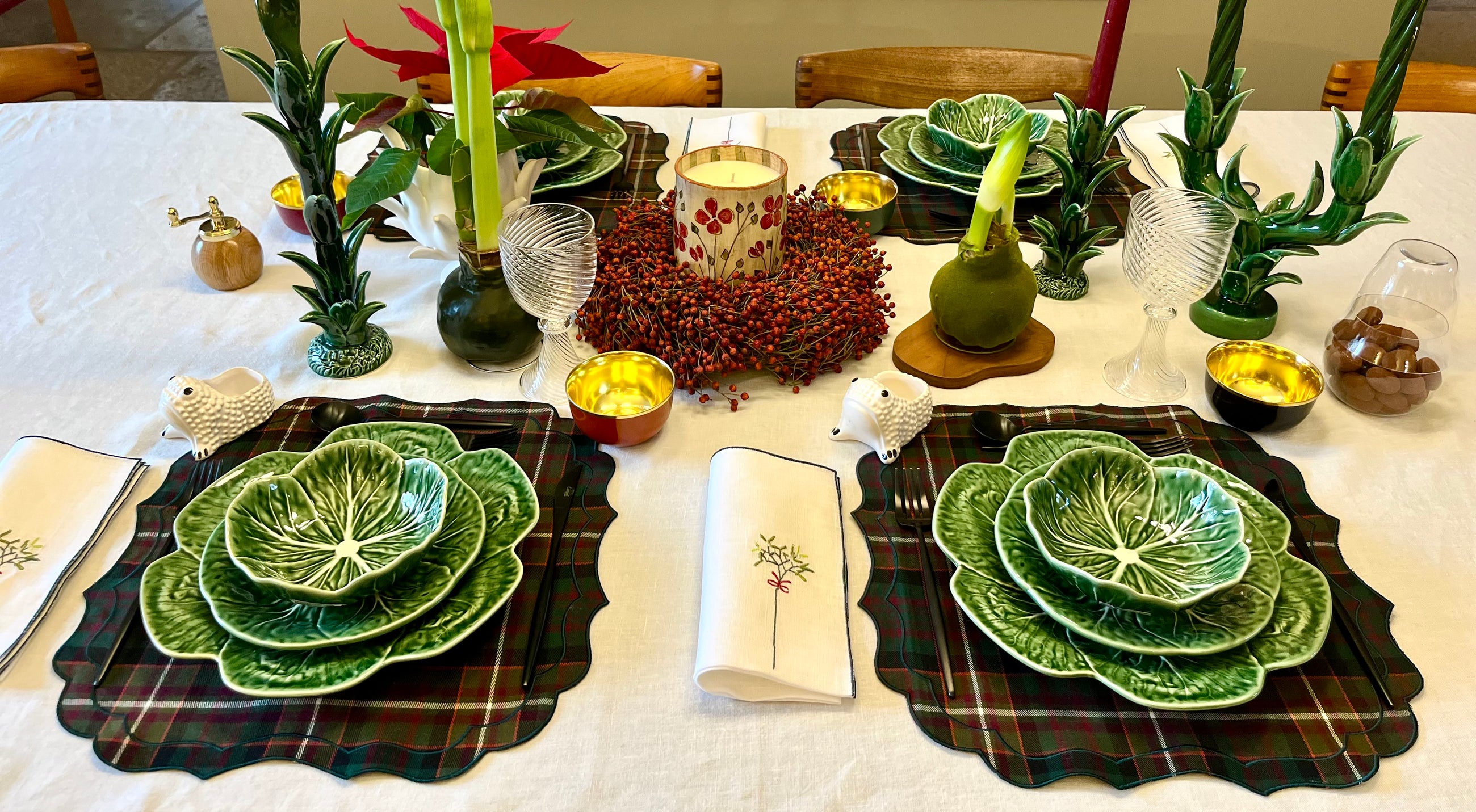 FRUIT PLATE CABBAGE - SET OF 4