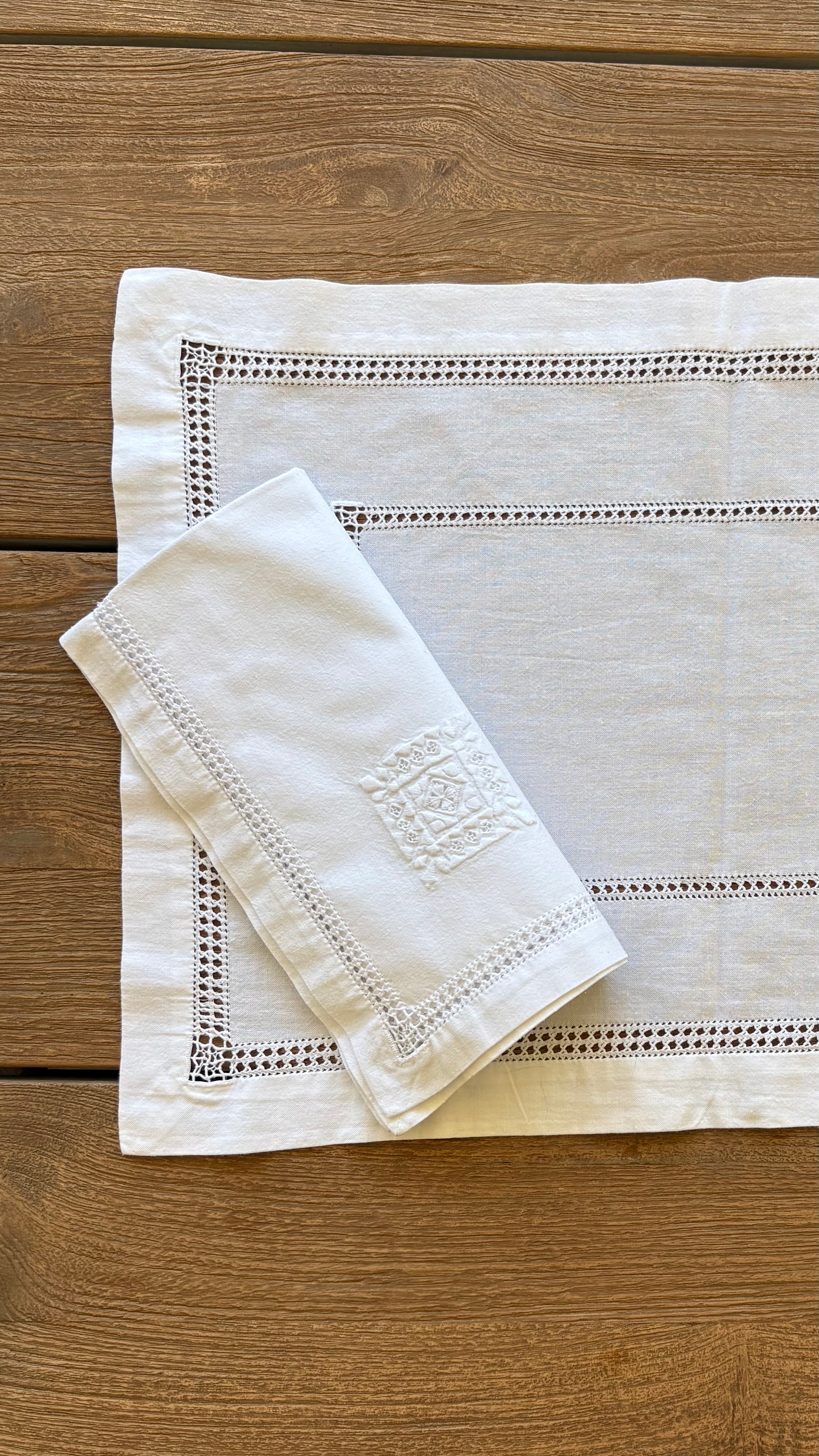 SERVIETTE FLAMME ROSE - LOT DE 12