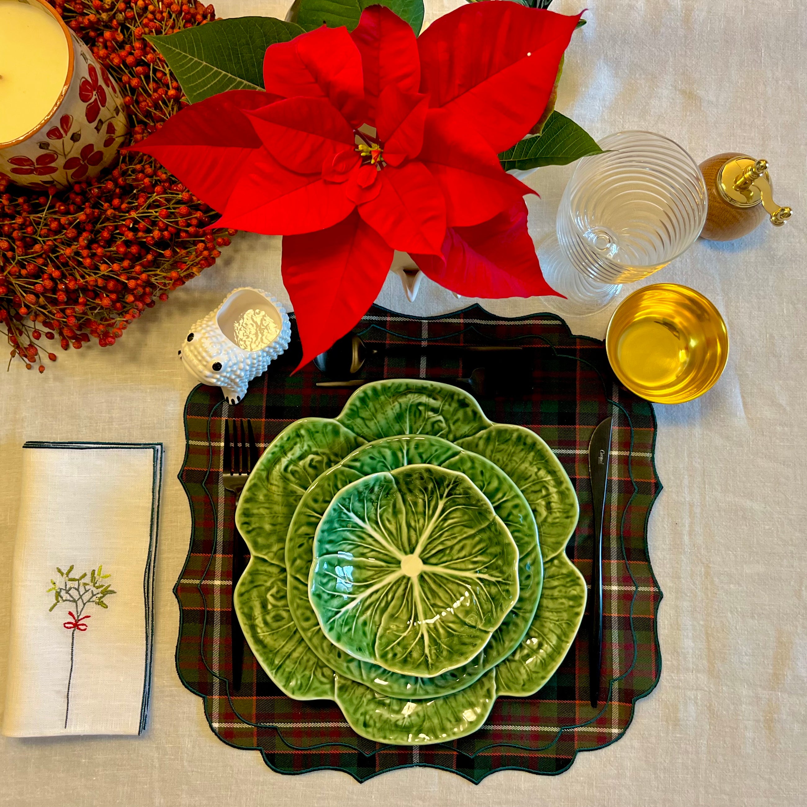 FRUIT PLATE CABBAGE - SET OF 4