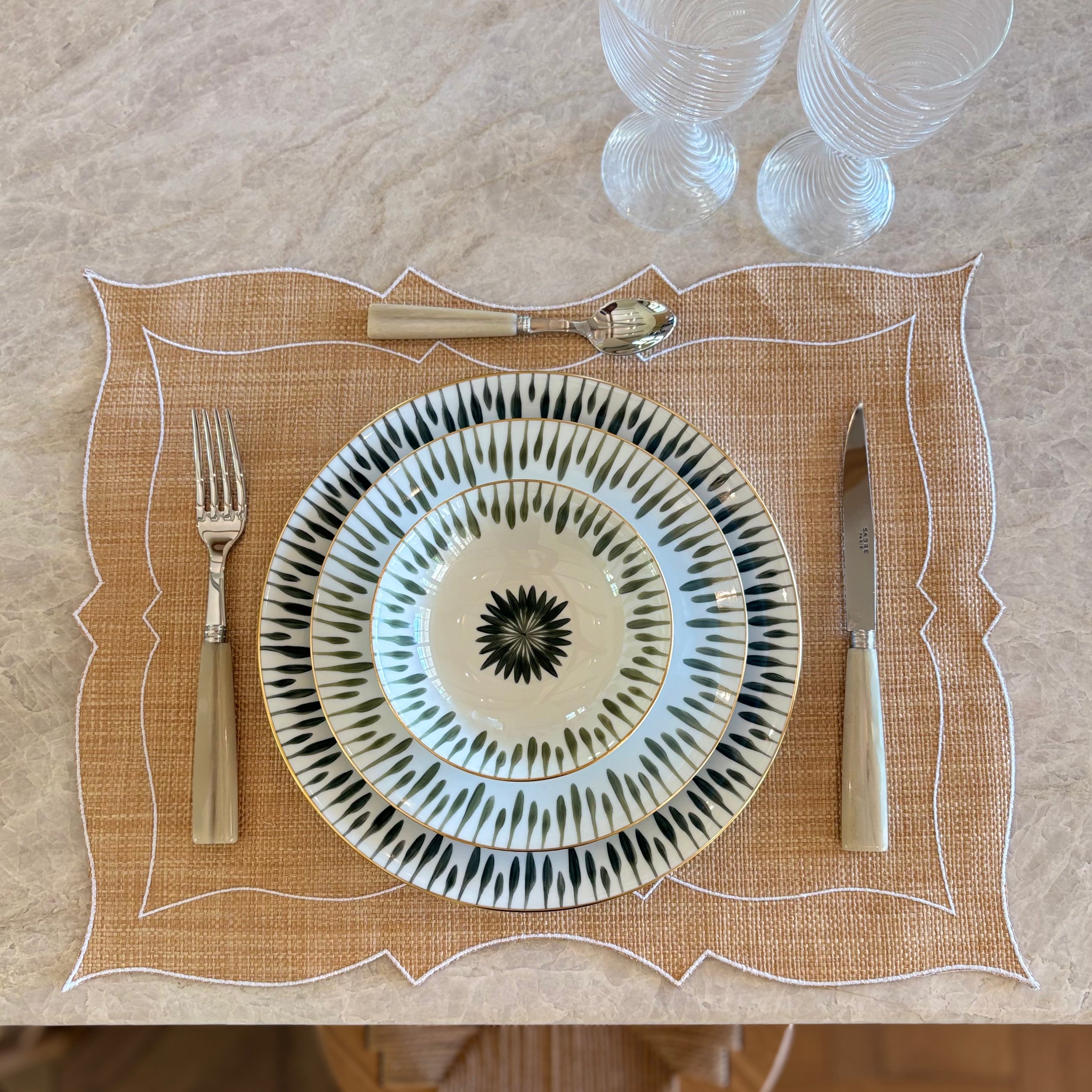 PLACEMAT PARENTESI RECTANGULAR RAFFIA - SET OF 4