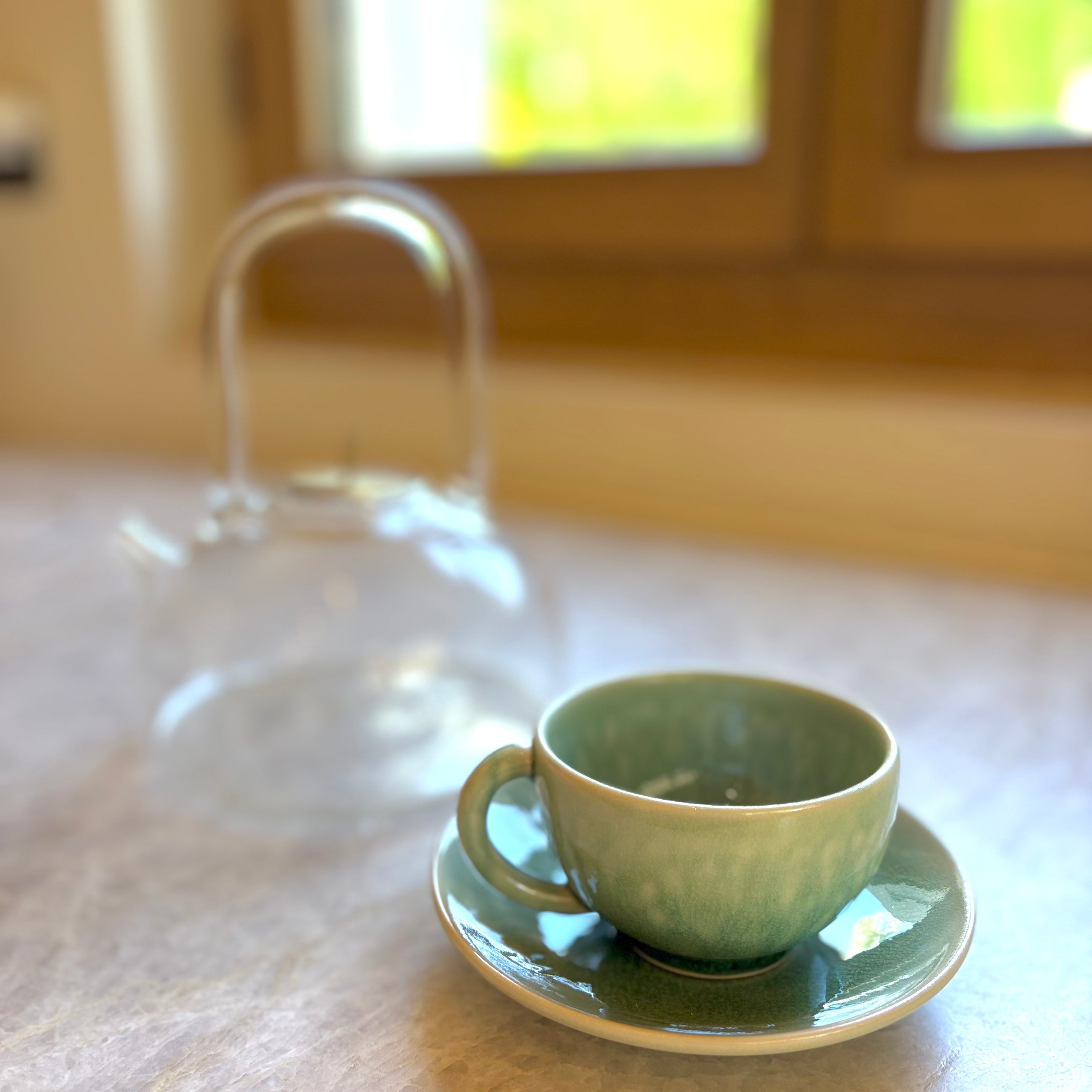 CUP & SAUCER M TOURRON JADE - SET OF 4