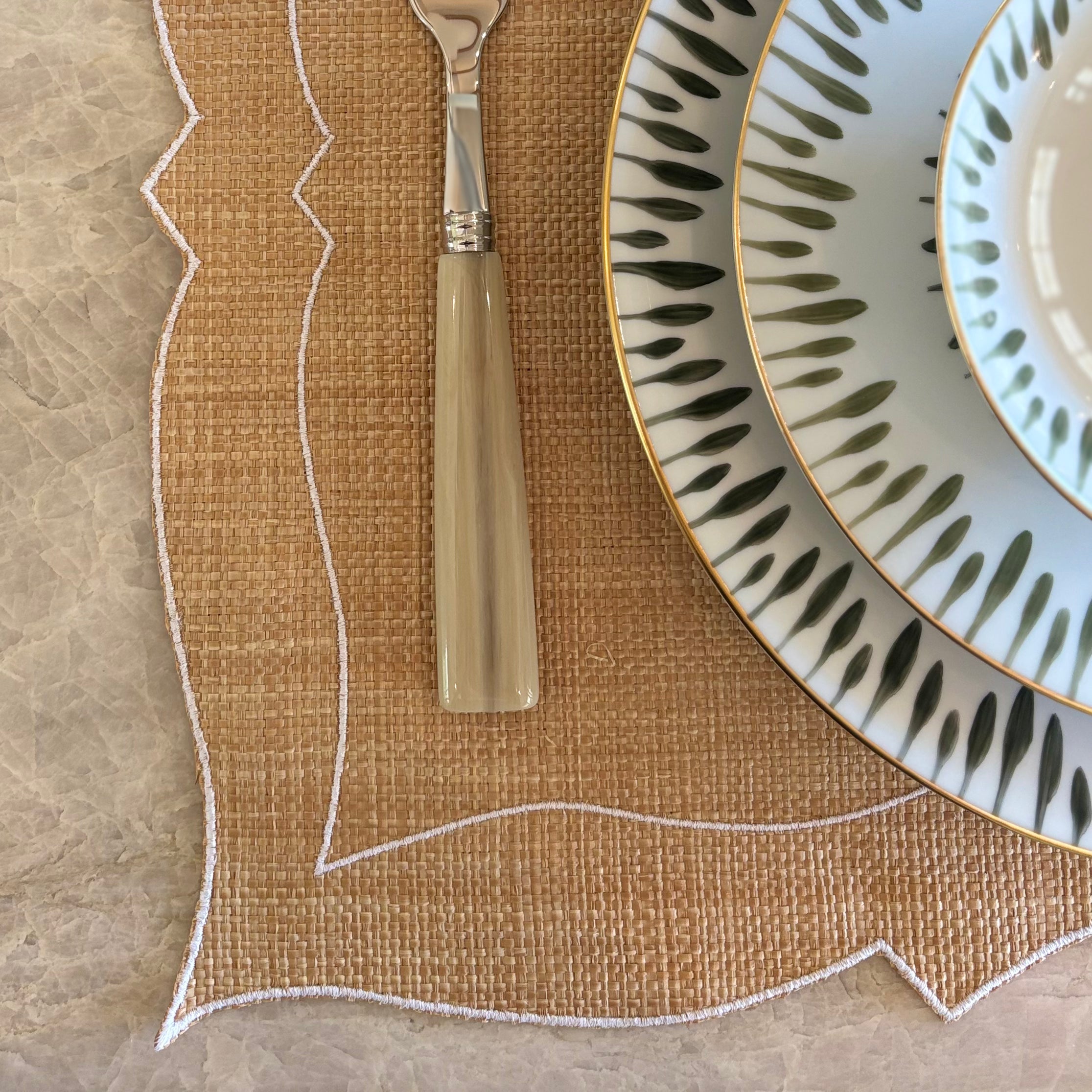 PLACEMAT PARENTESI RECTANGULAR RAFFIA - SET OF 4