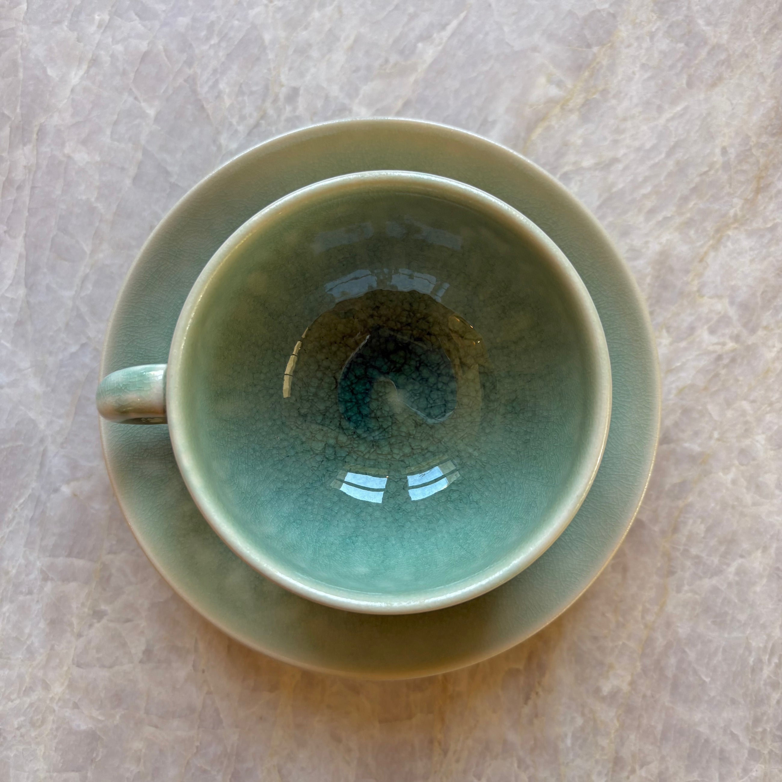 CUP & SAUCER M TOURRON JADE - SET OF 4