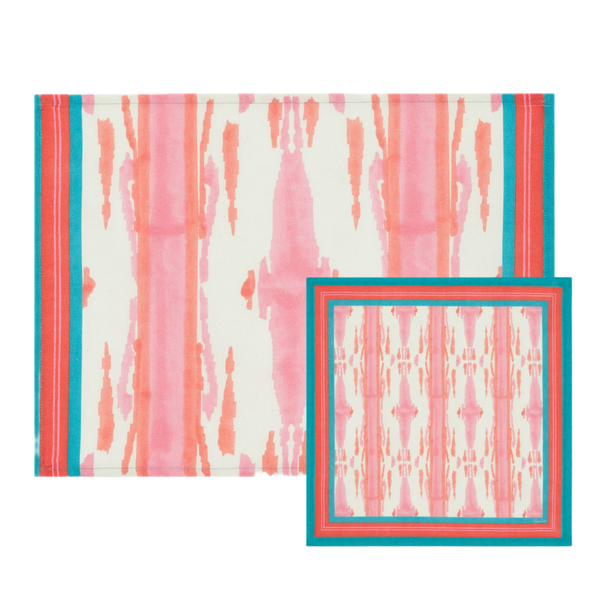 SERVIETTE FLAMME ROSE - LOT DE 12