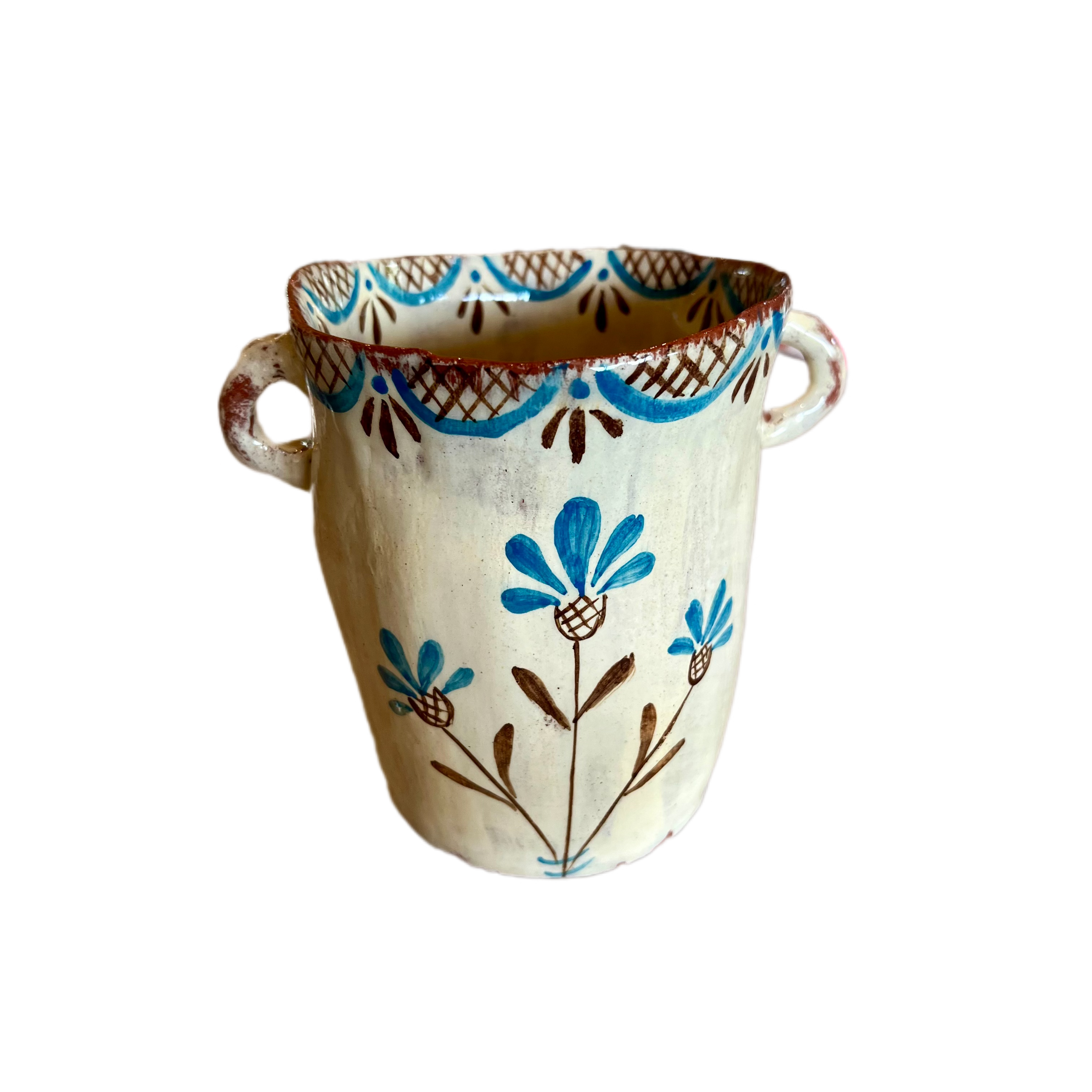 VASE FLEURS OU SEAU À GLACE AZUR SAUVAGE