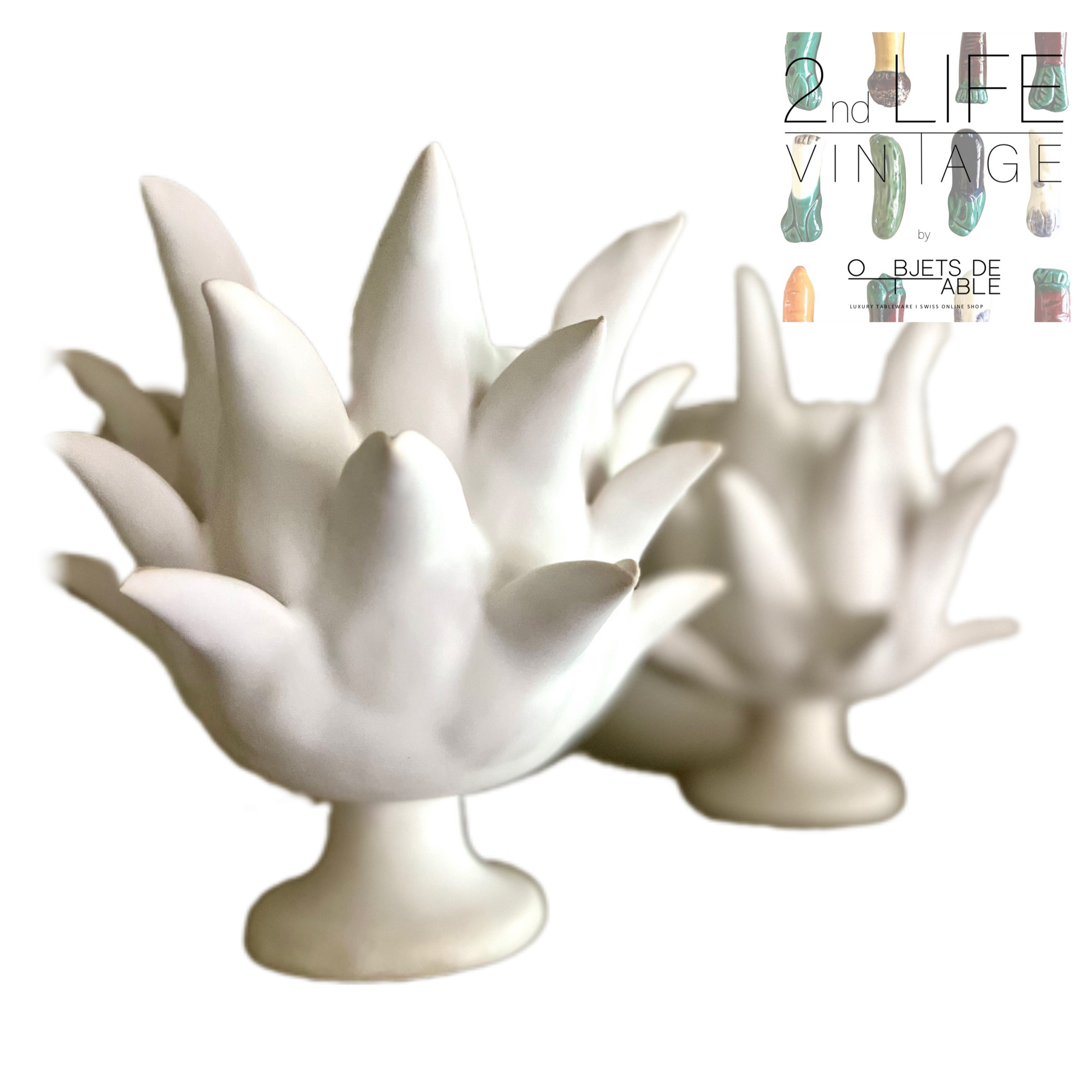 FLAME CUTTER WHITE MAT - SET OF 2