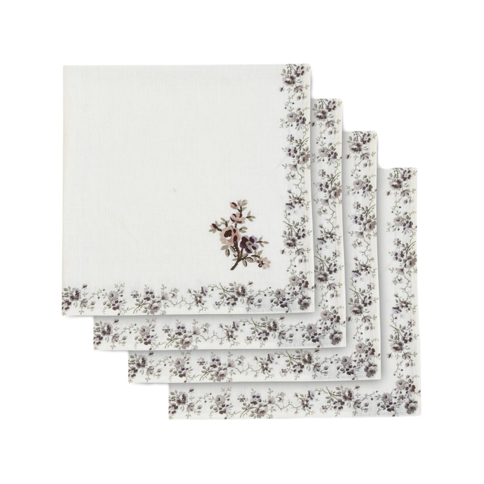 NAPKIN GARDEN PARTY TAUPE - SET OF 4