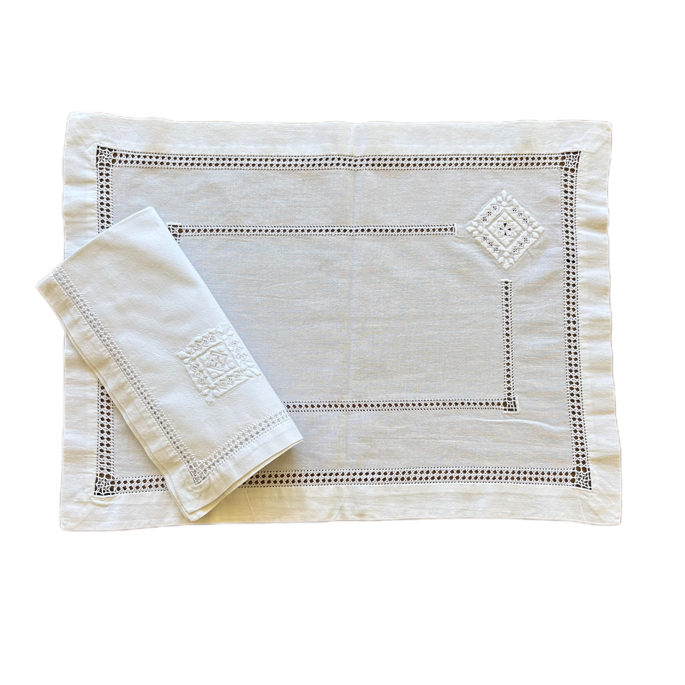 SERVIETTE FLAMME ROSE - LOT DE 12