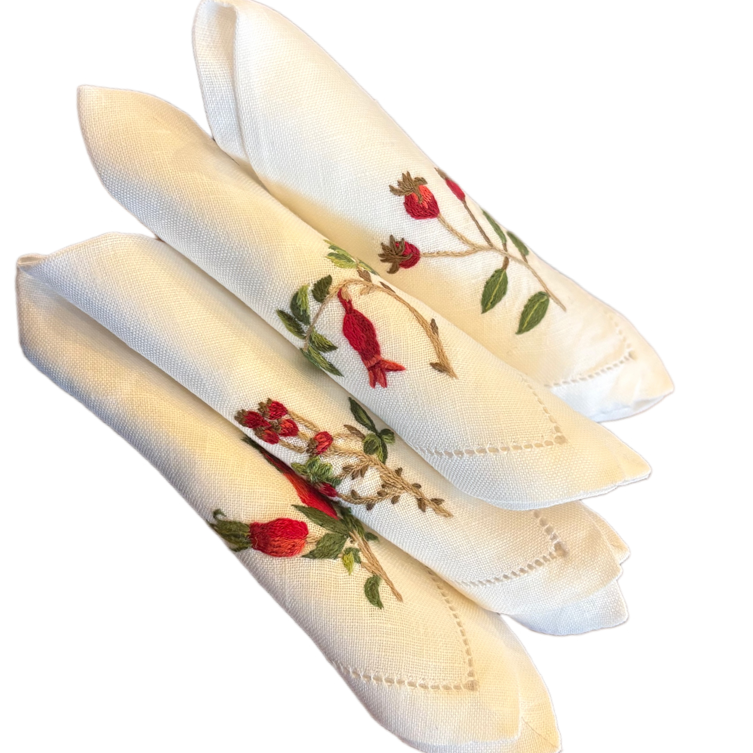 COCKTAIL NAPKIN WILD ROSE BERRY- SET OF 4