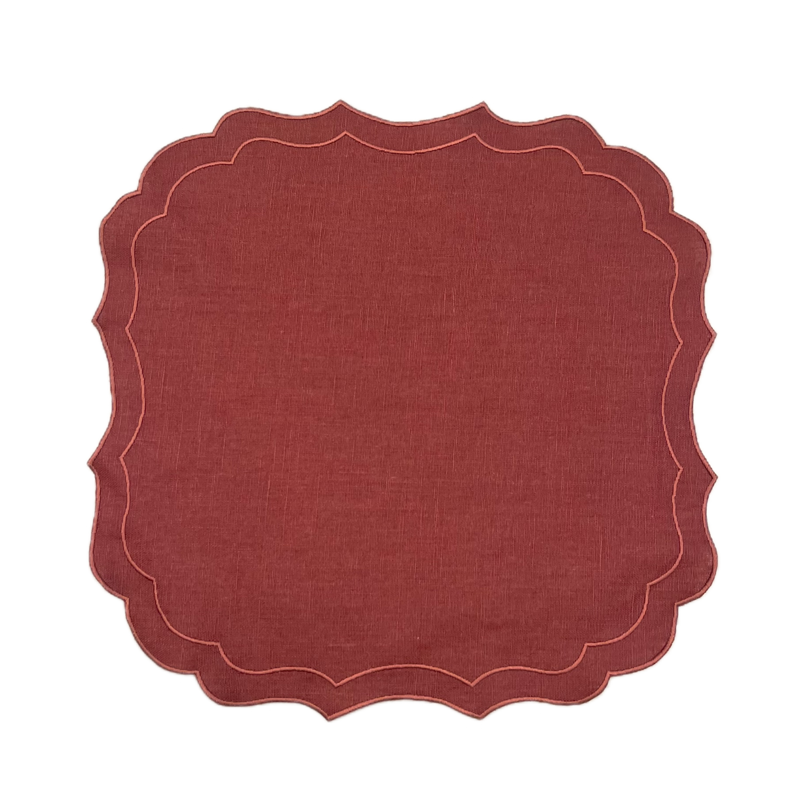 SET DE TABLE KRINKLE MARSALA - LOT DE 4