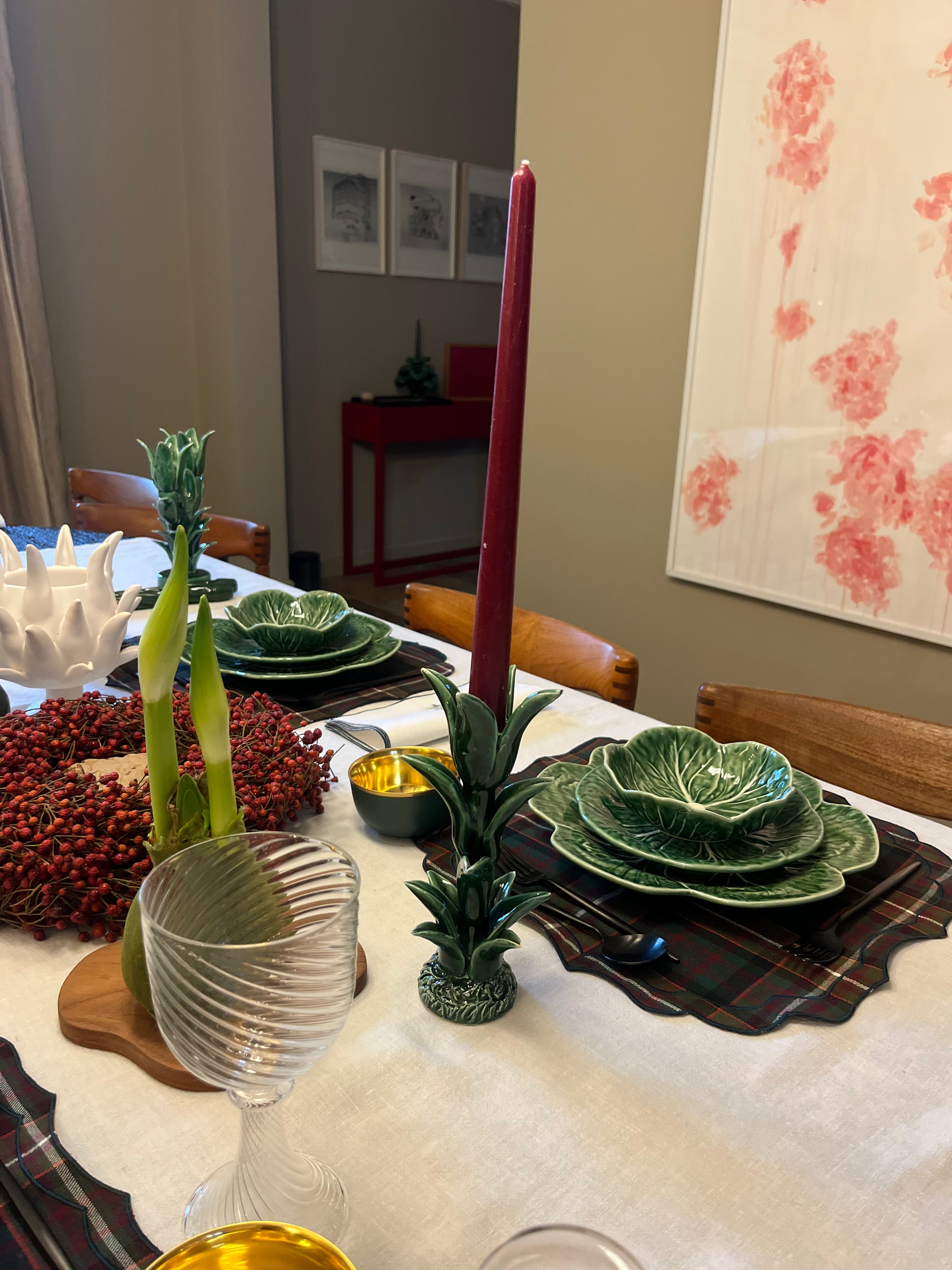 CANDLE HOLDER TULIP EMERALD