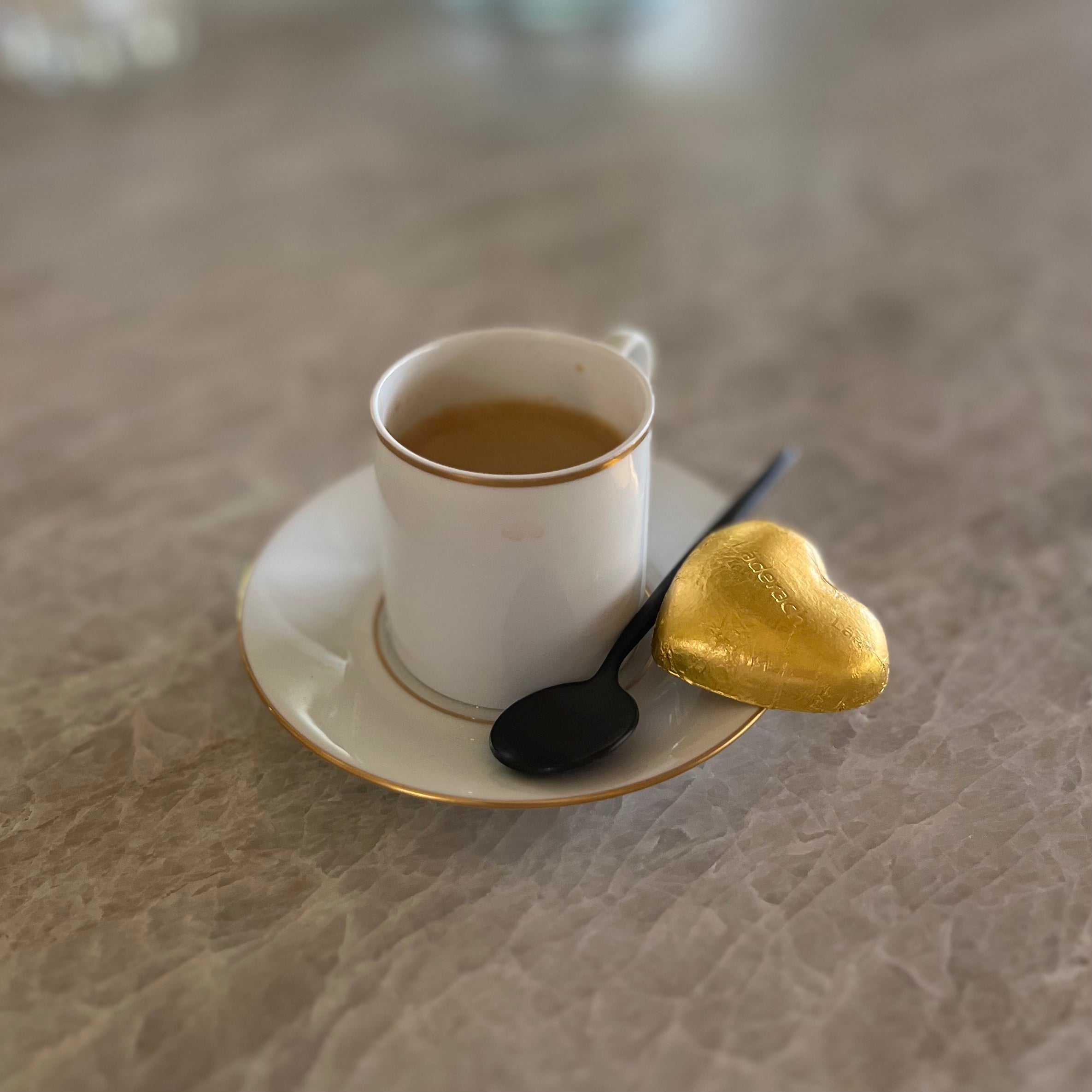 TASSE À EXPRESSO BORD DORÉ - LOT DE 2