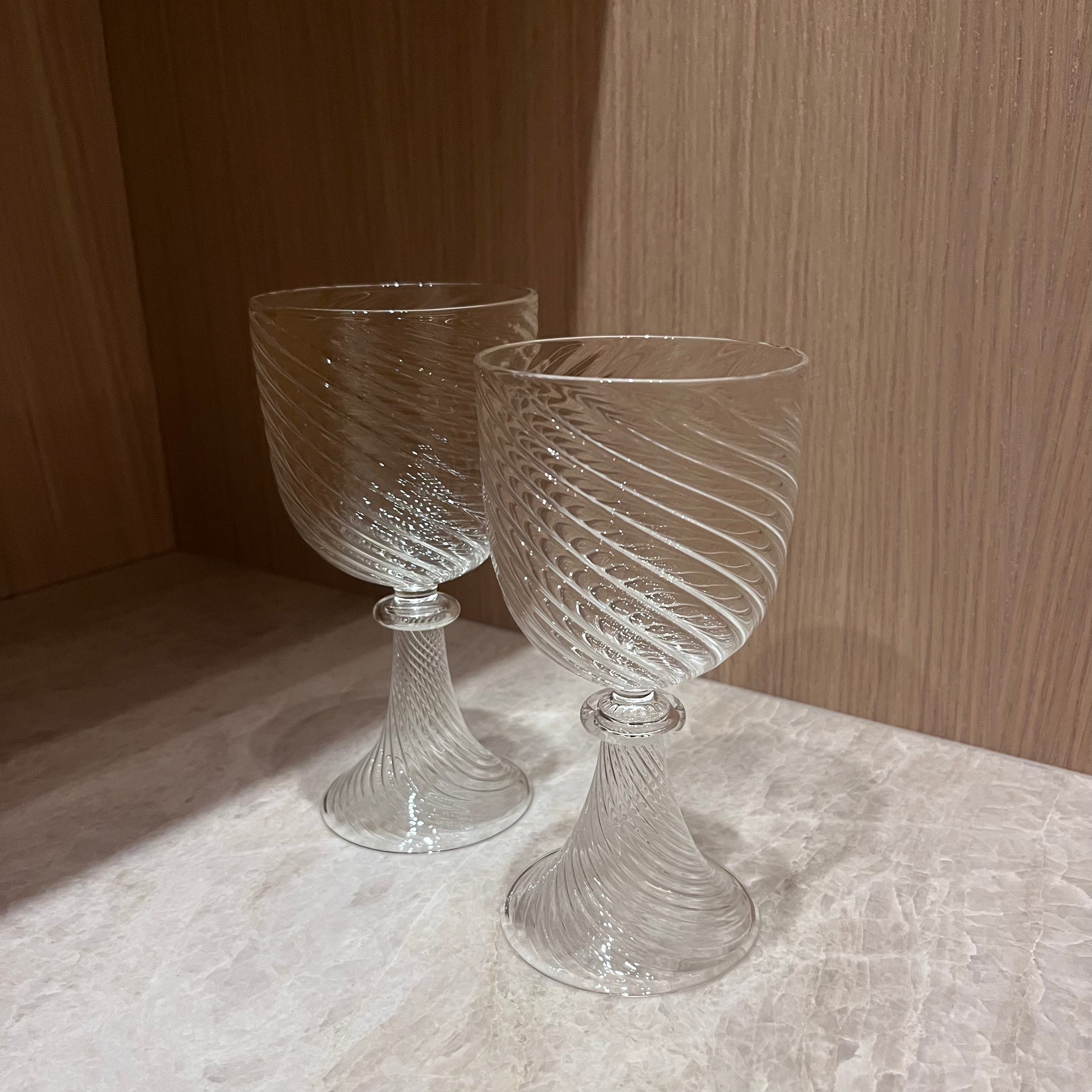 VERRES À VIN BLANC BAROQUE - LOT DE 4