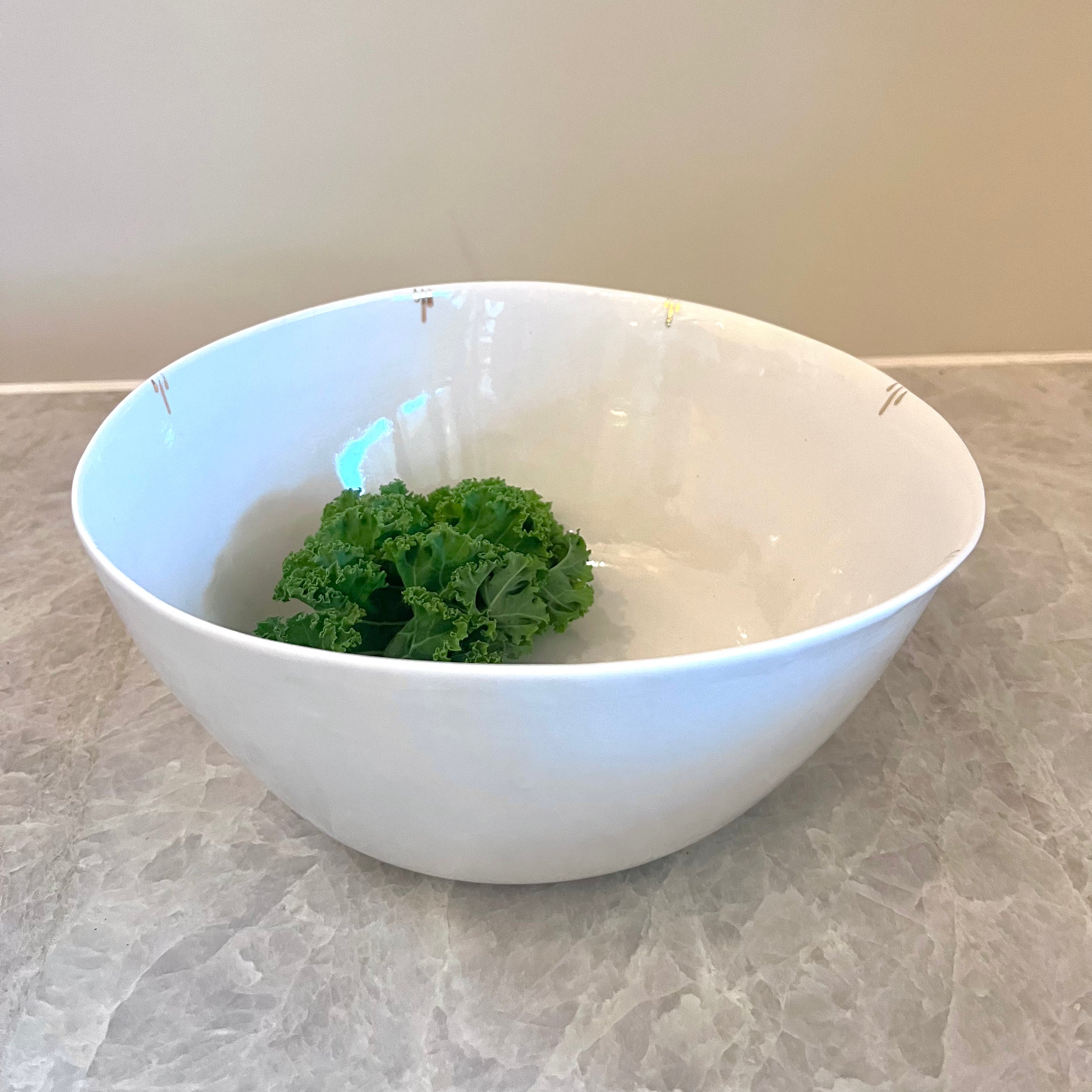 ROUND SALAD BOWL SIMPLE & GOLD