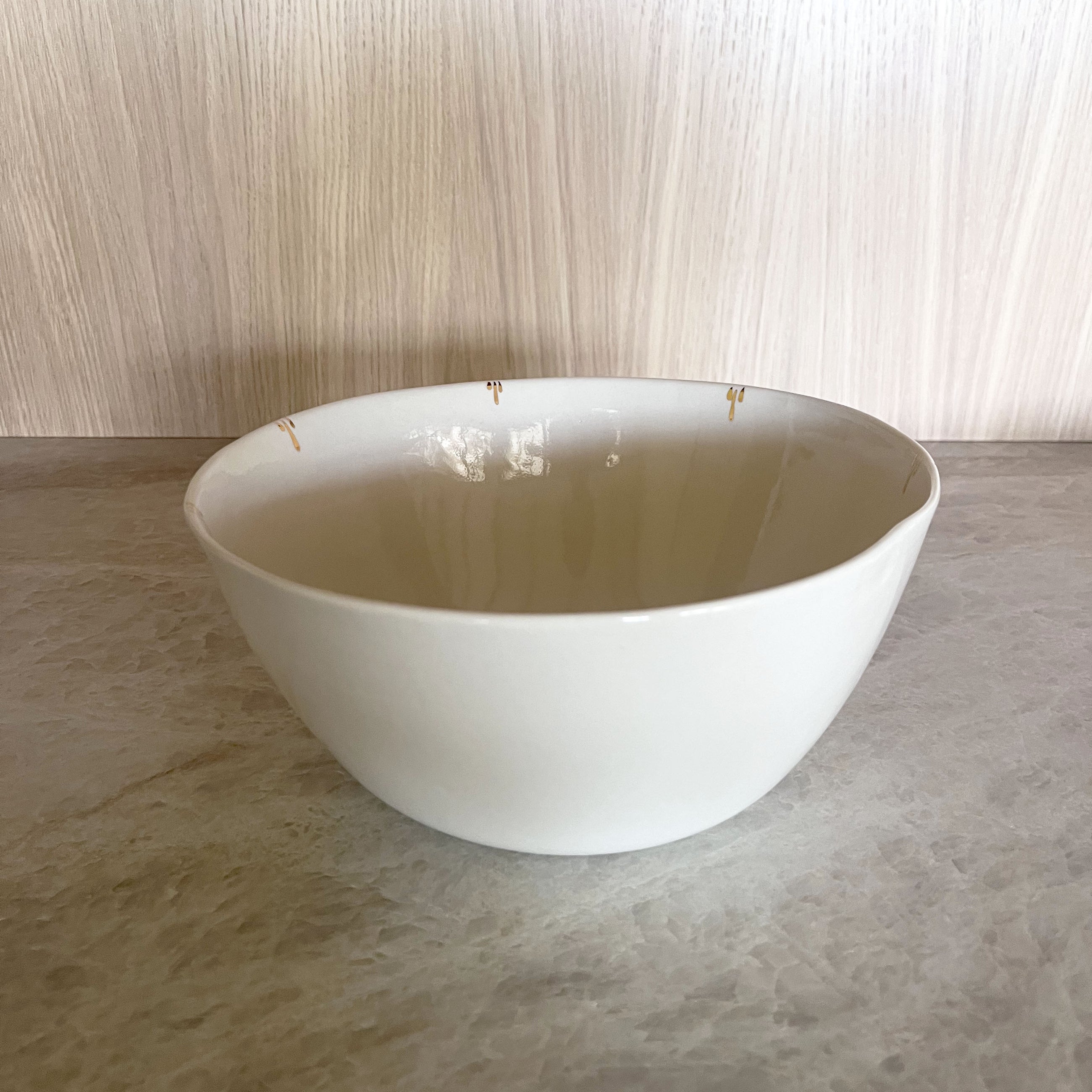 ROUND SALAD BOWL SIMPLE & GOLD
