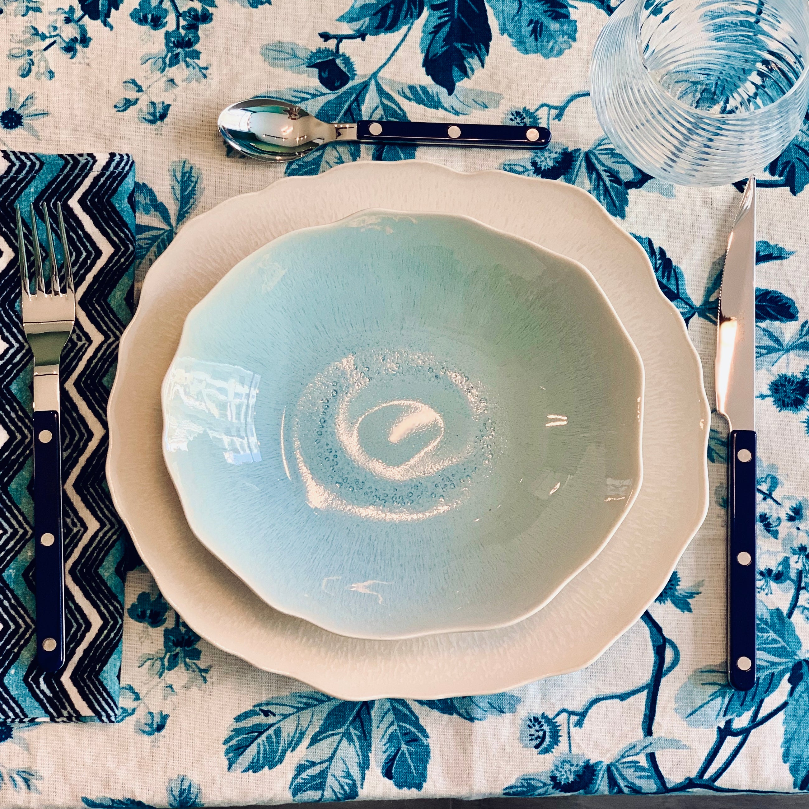 NAPKIN LAHERIA BLUE - SET OF 4