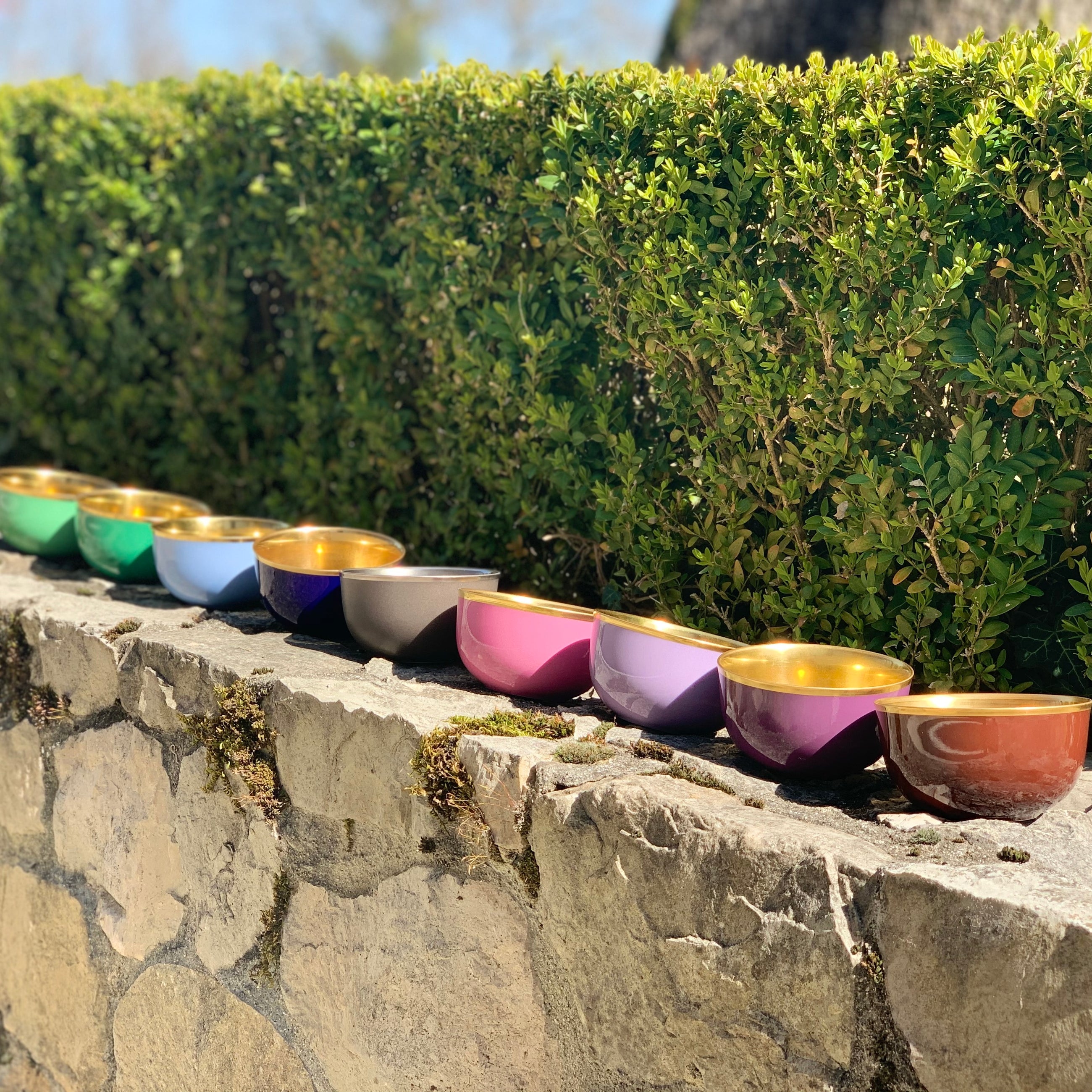 BOL À CHAMPAGNE BELVEDERE BLEU CLAIR ET OR