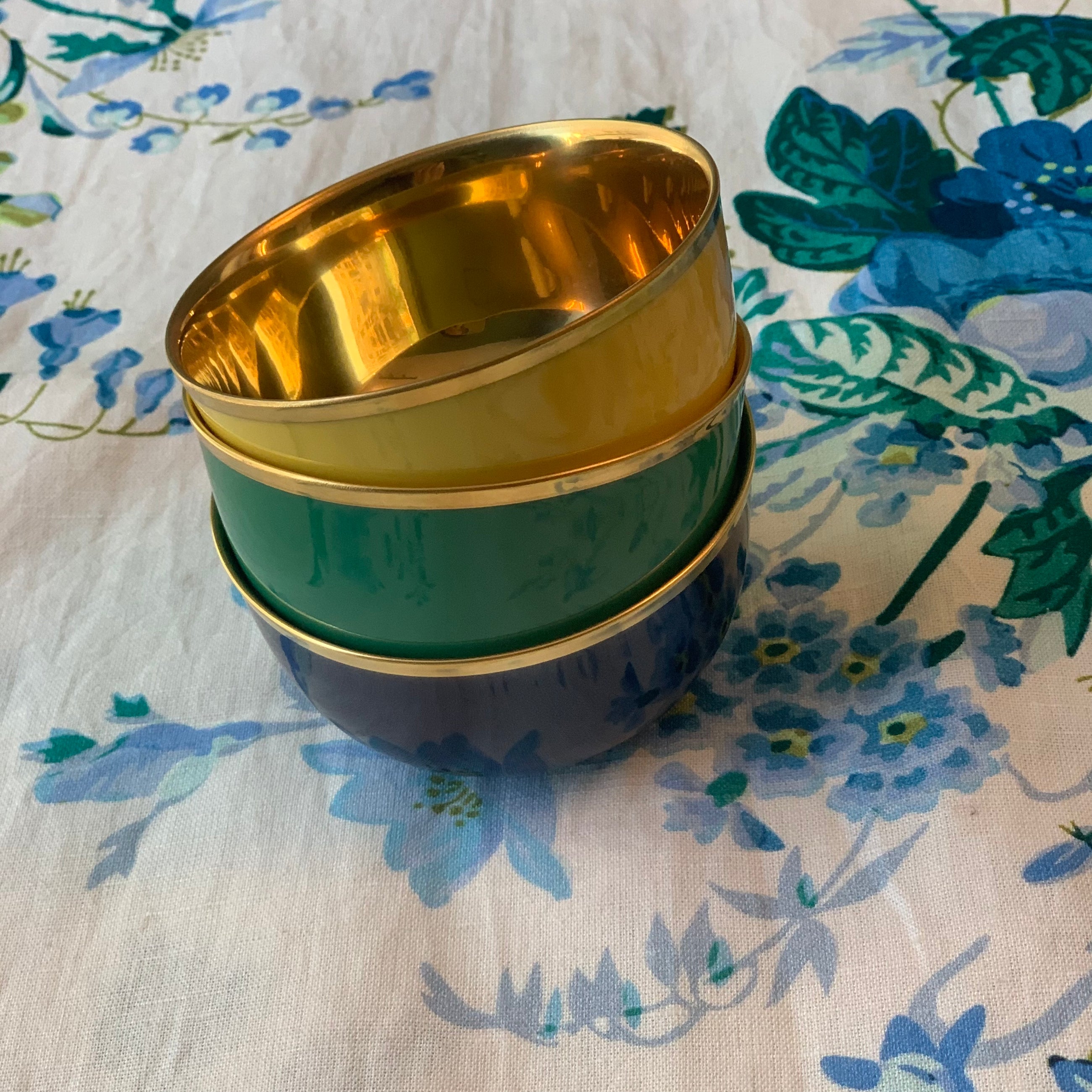 CHAMPAGNE BOWL BELVEDERE COBALT AND GOLD