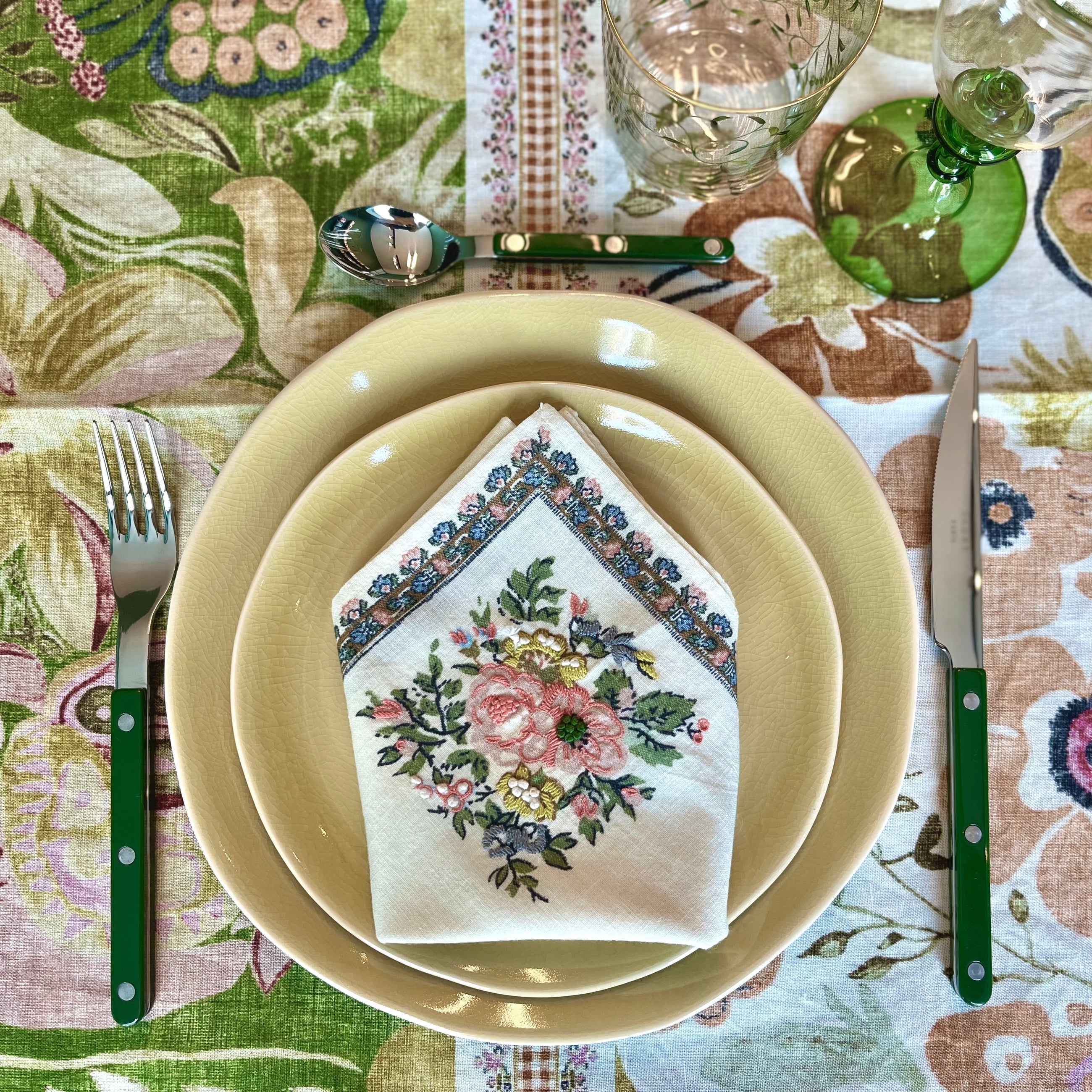 SERVIETTE ASTER TAUPE - LOT DE 4