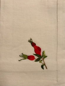 NAPKIN WILD ROSE BERRY- SET OF 4
