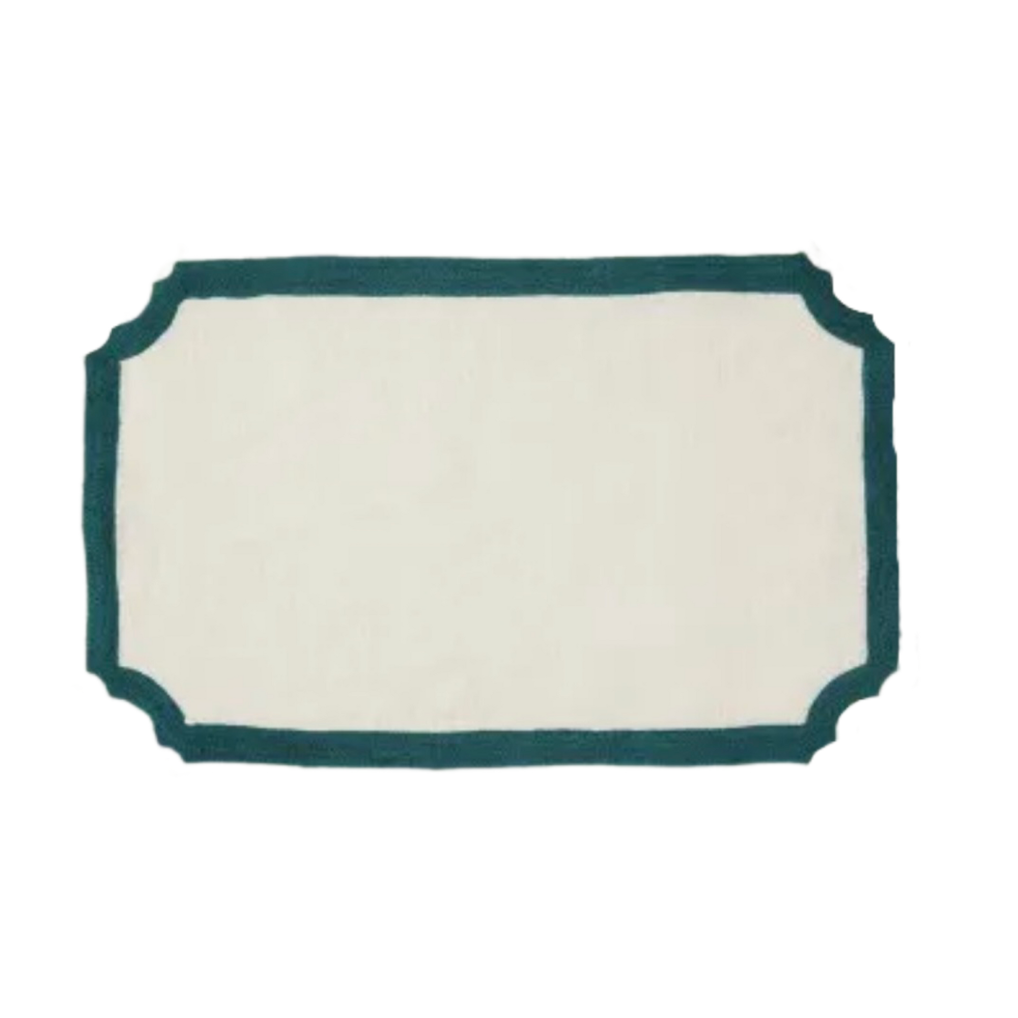 SET DE TABLE MAJORQUE VERT FONCÉ - LOT DE 4