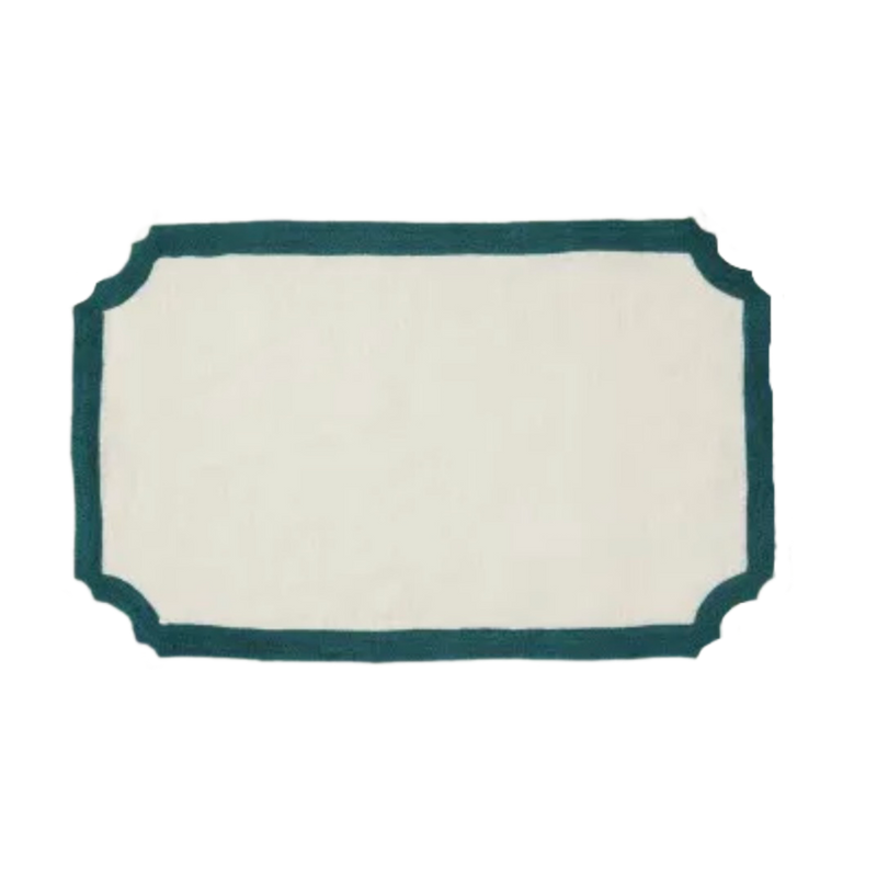 SET DE TABLE MAJORQUE VERT FONCÉ - LOT DE 4