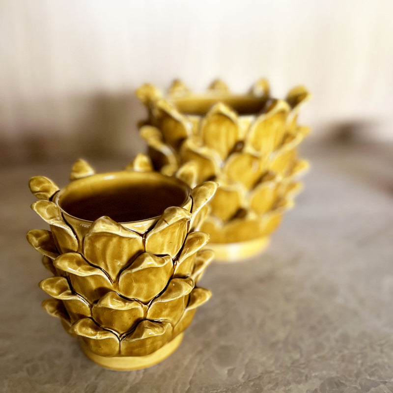 POT POUR PLANTE D'ARTICHAUT XS - JAUNE MIEL