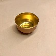 CHAMPAGNE BOWL BELVEDERE CARAMEL MAT AND GOLD