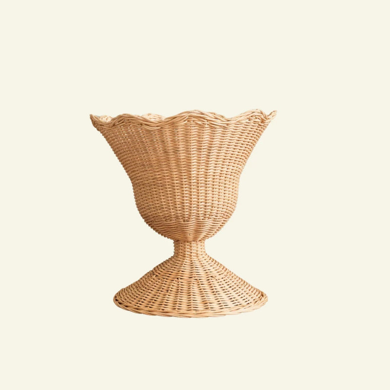 RATTAN SCALLOPED BOWL
