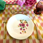 VINTAGE FLORAL PLATE - SET OF 12