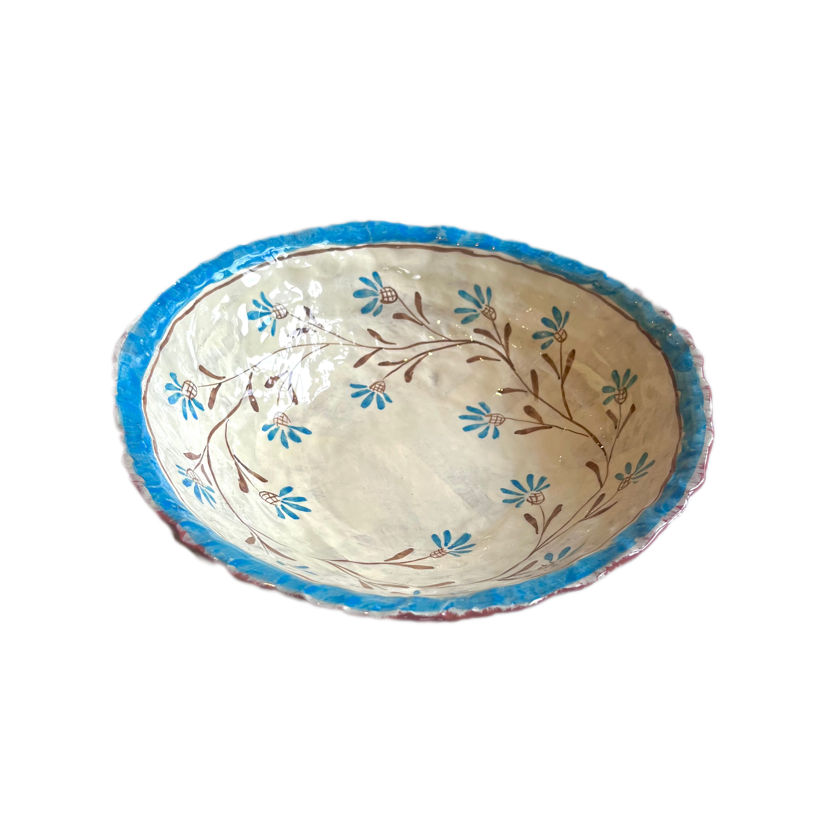 ASSIETTE DE SERVICE FLEUR SAUVAGE D'AZUR