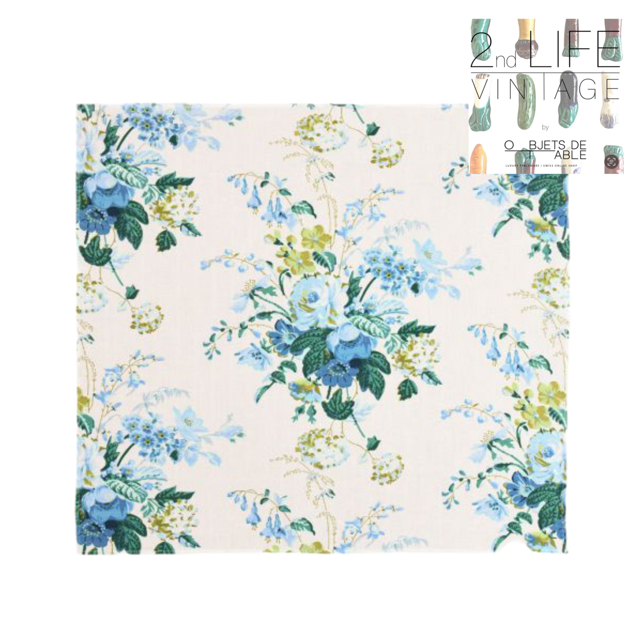 TABLECLOTH CLARITA BLUE - 180x340cm