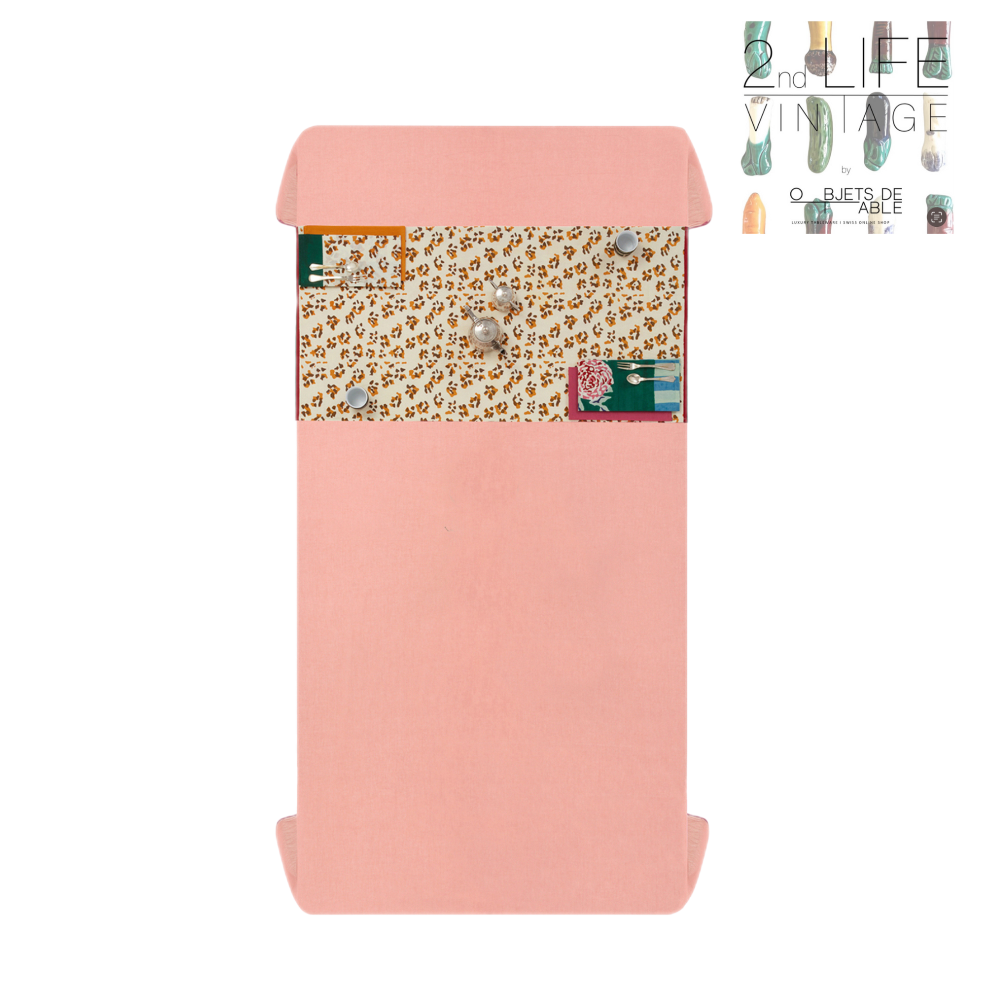 ORGANZA TABLECLOTH - PLAIN PEACH - 220x400cm
