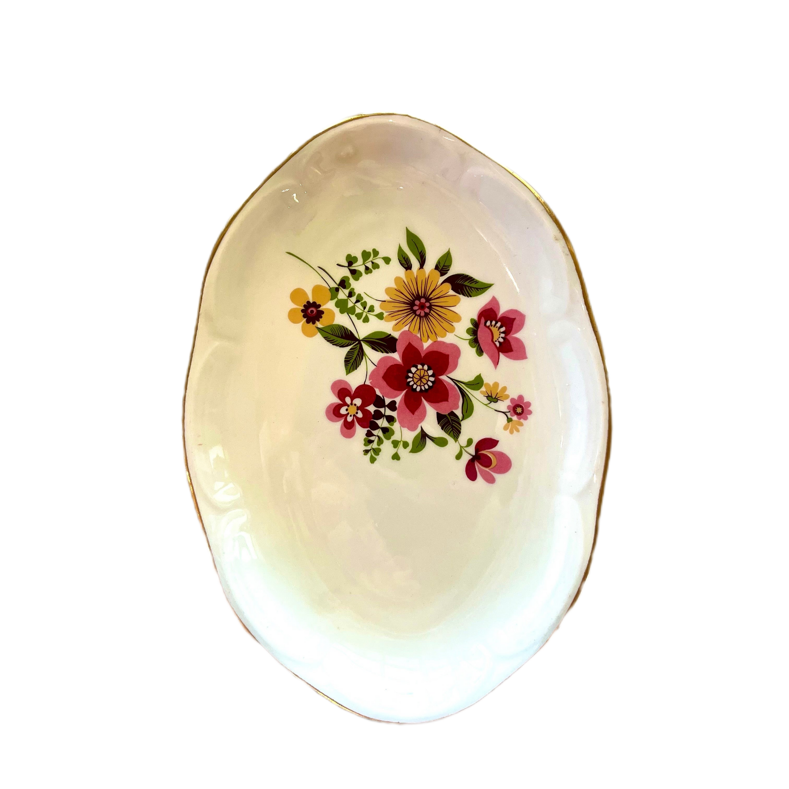 ASSIETTE FLEURIE VINTAGE - LOT DE 12