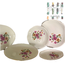 ASSIETTE FLEURIE VINTAGE - LOT DE 12