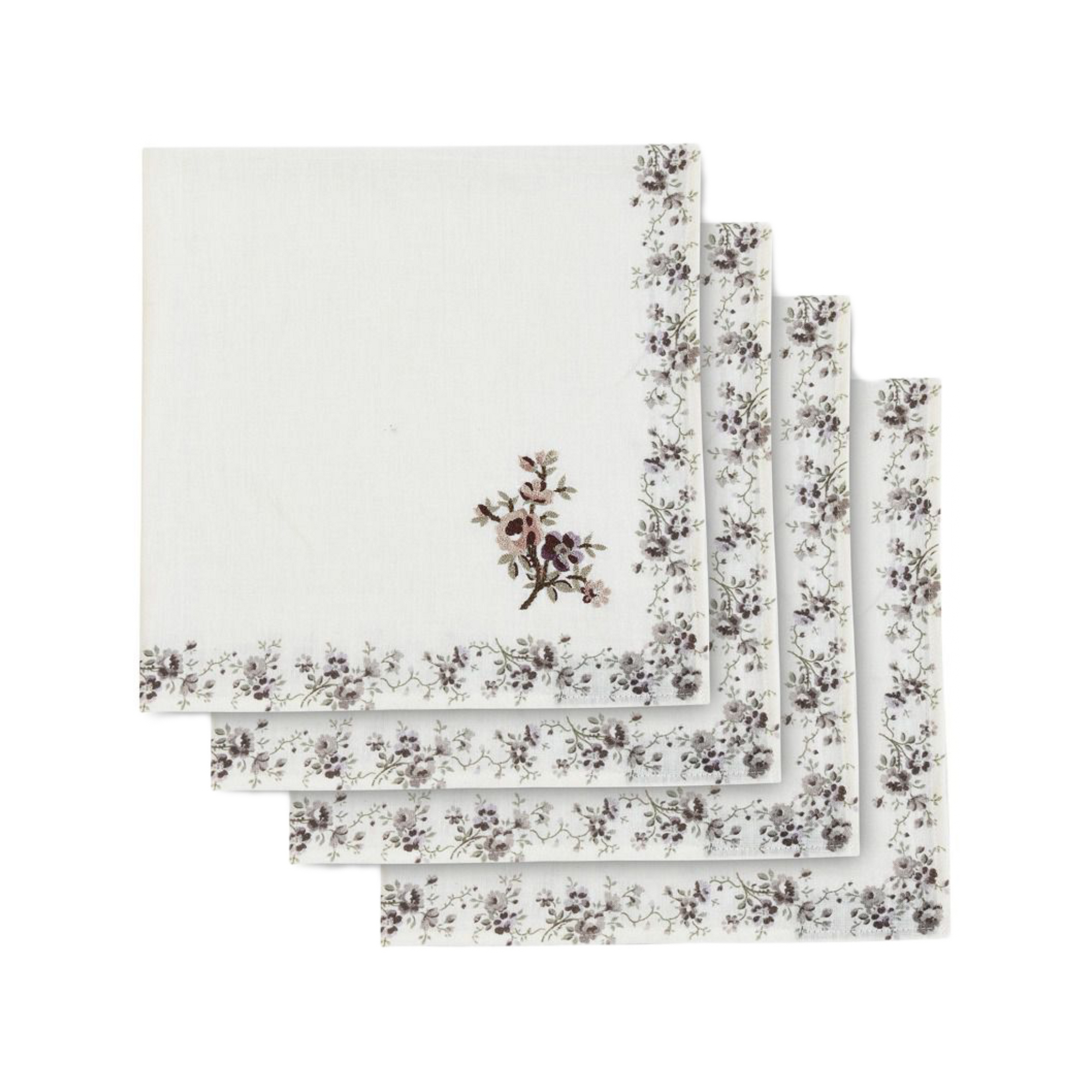 NAPKIN GARDEN PARTY TAUPE - SET OF 4