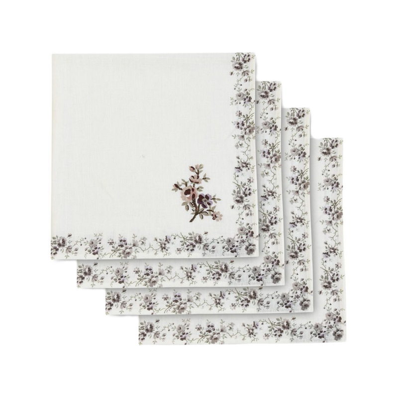 NAPKIN GARDEN PARTY TAUPE - SET OF 4