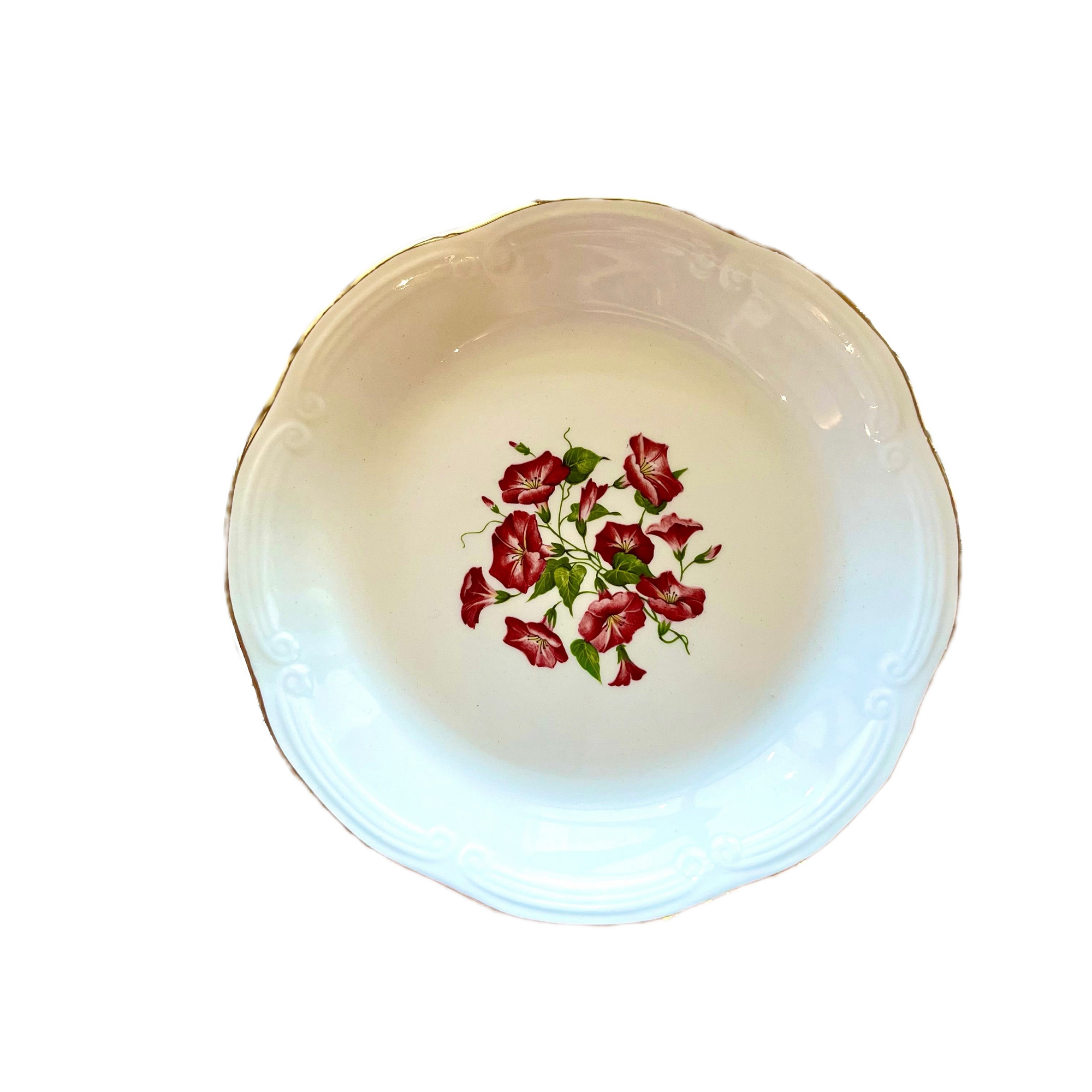 ASSIETTE À DESSERT VINTAGE LISERON - LOT DE 12 