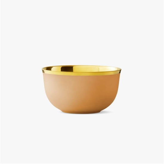 CHAMPAGNE BOWL BELVEDERE CARAMEL MAT AND GOLD