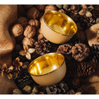 CHAMPAGNE BOWL BELVEDERE CARAMEL MAT AND GOLD