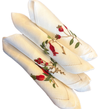 COCKTAIL NAPKIN WILD ROSE BERRY- SET OF 4