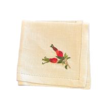 COCKTAIL NAPKIN WILD ROSE BERRY- SET OF 4