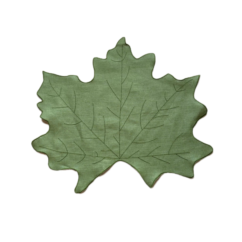 PLACEMAT MAPLE LEAF GREEN - SET OF 4