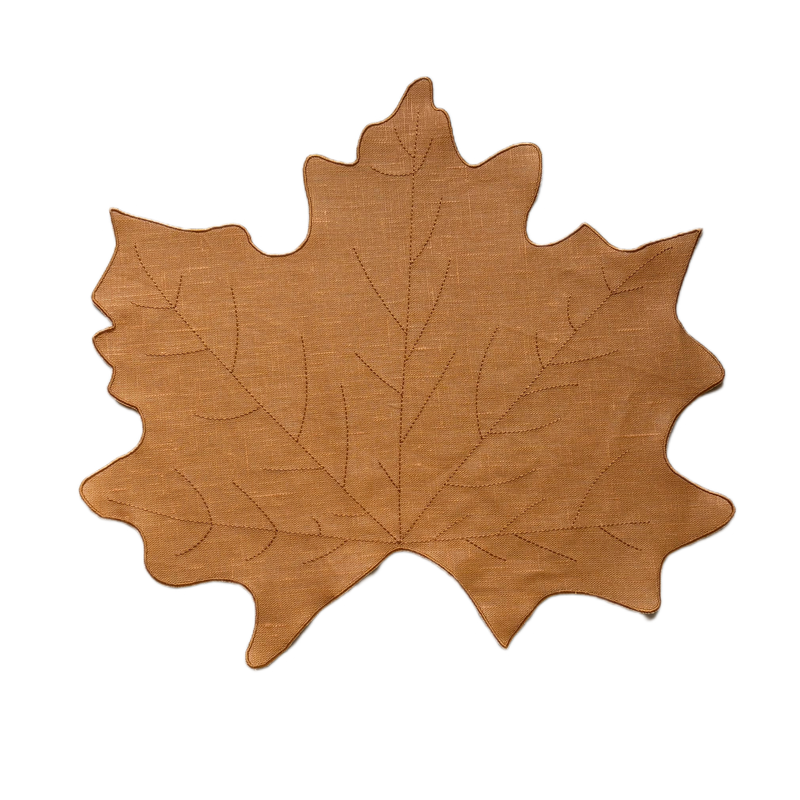 PLACEMAT MAPLE LEAF AMBER - SET OF 4