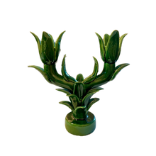 BOUGEOIR FLAMBEAU VERT EMERAUDE